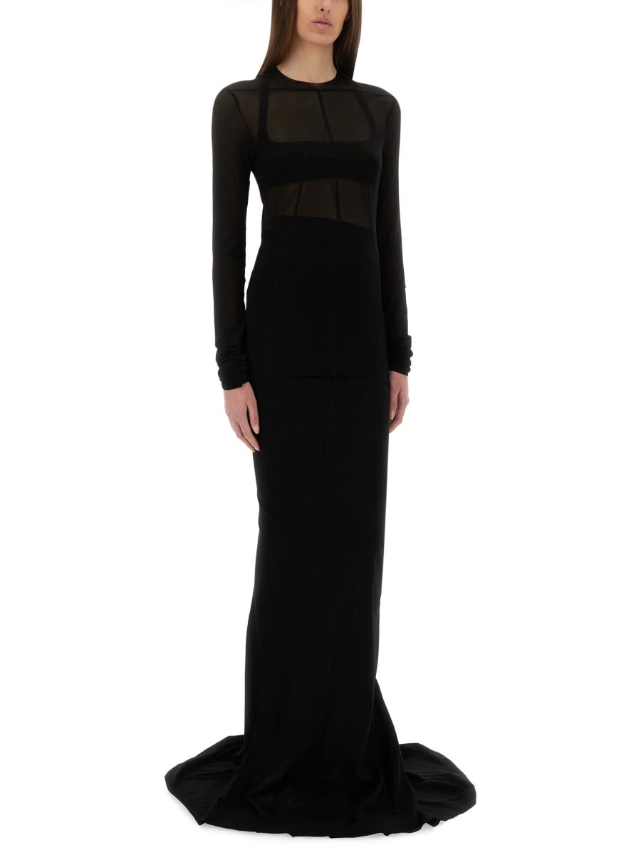 Rick Owens High-waisted Floor-length Skirt With Seam Detailing