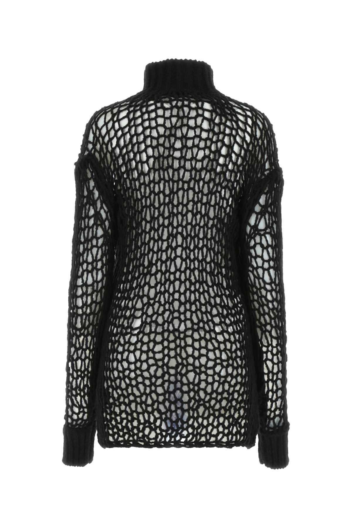 Shop Ann Demeulemeester Black Wool Blend Sweater In 099