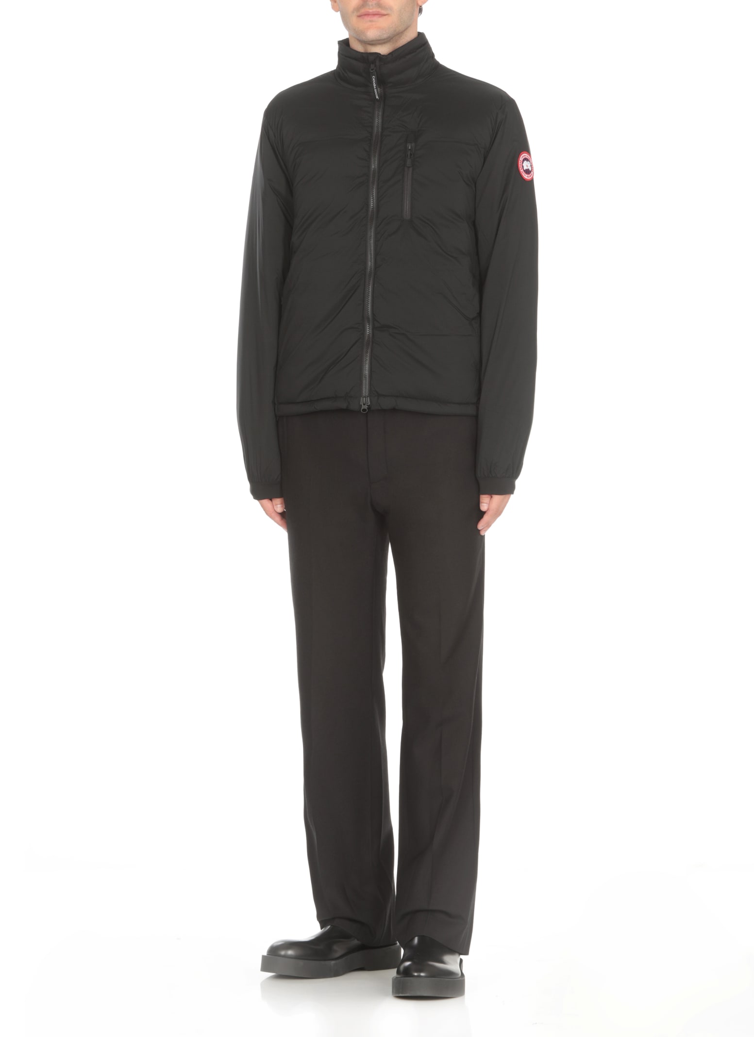 Canada Goose High Neck Down Jacket With Zip Pockets In Black