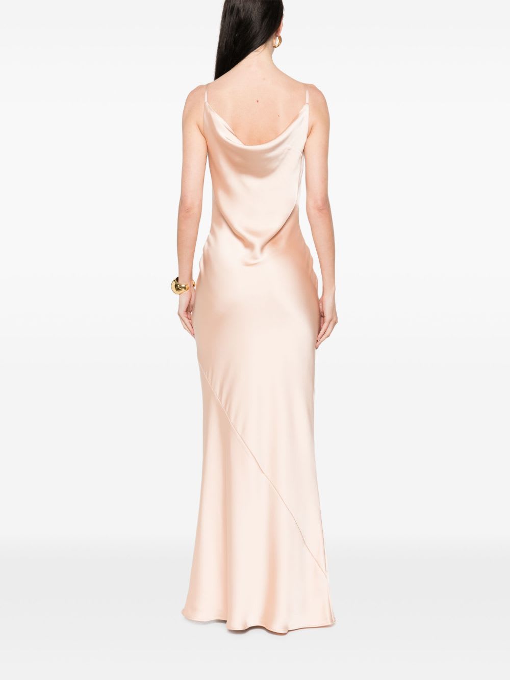 Norma Kamali Beige Maria Slip Gown Dress In Neutral
