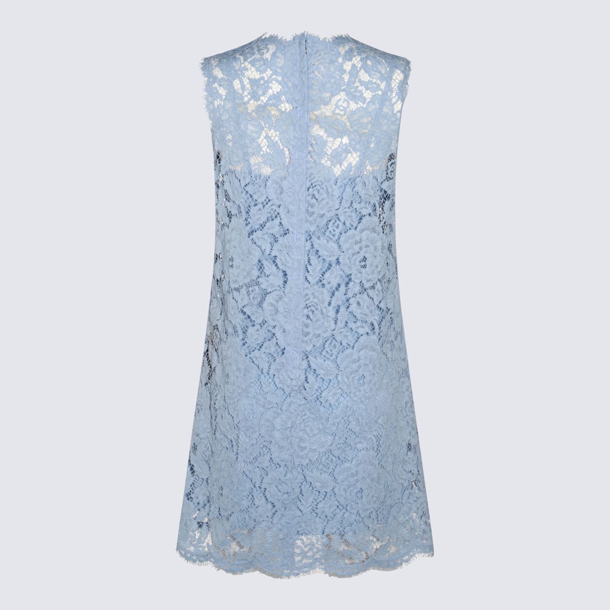 Shop Dolce & Gabbana Light Blue Viscose Dress In Glicine