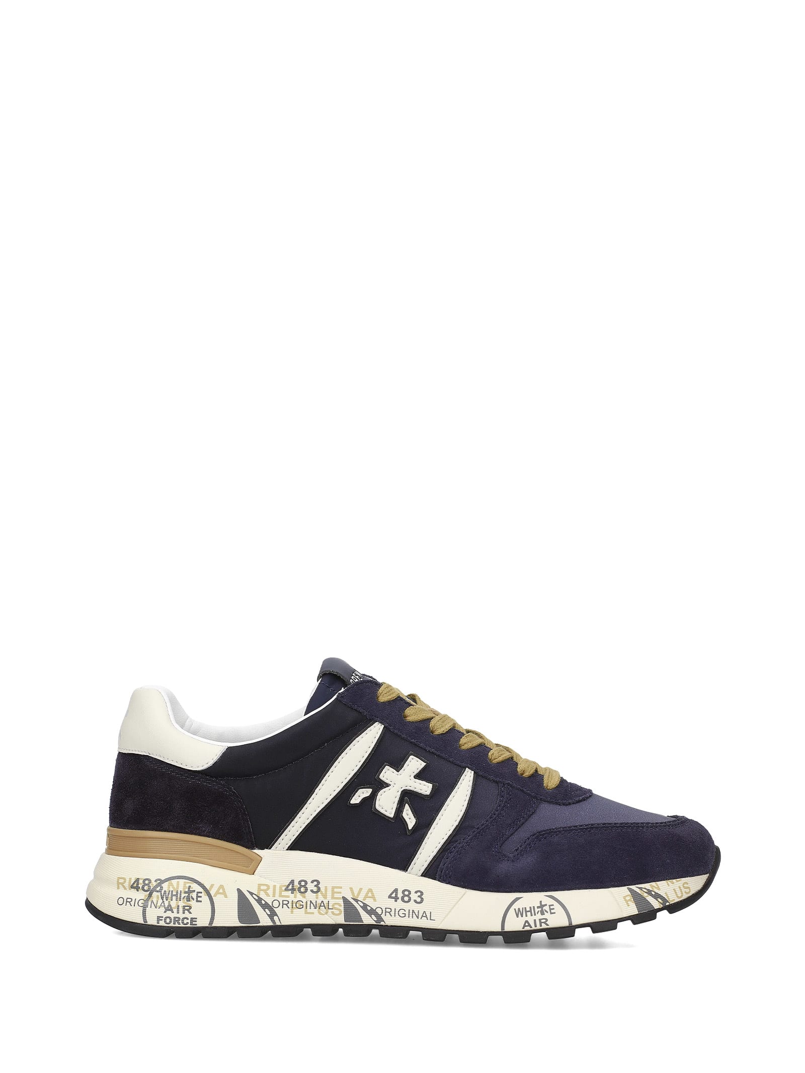 White Premiata Sneaker Lander 6904 Blue Men