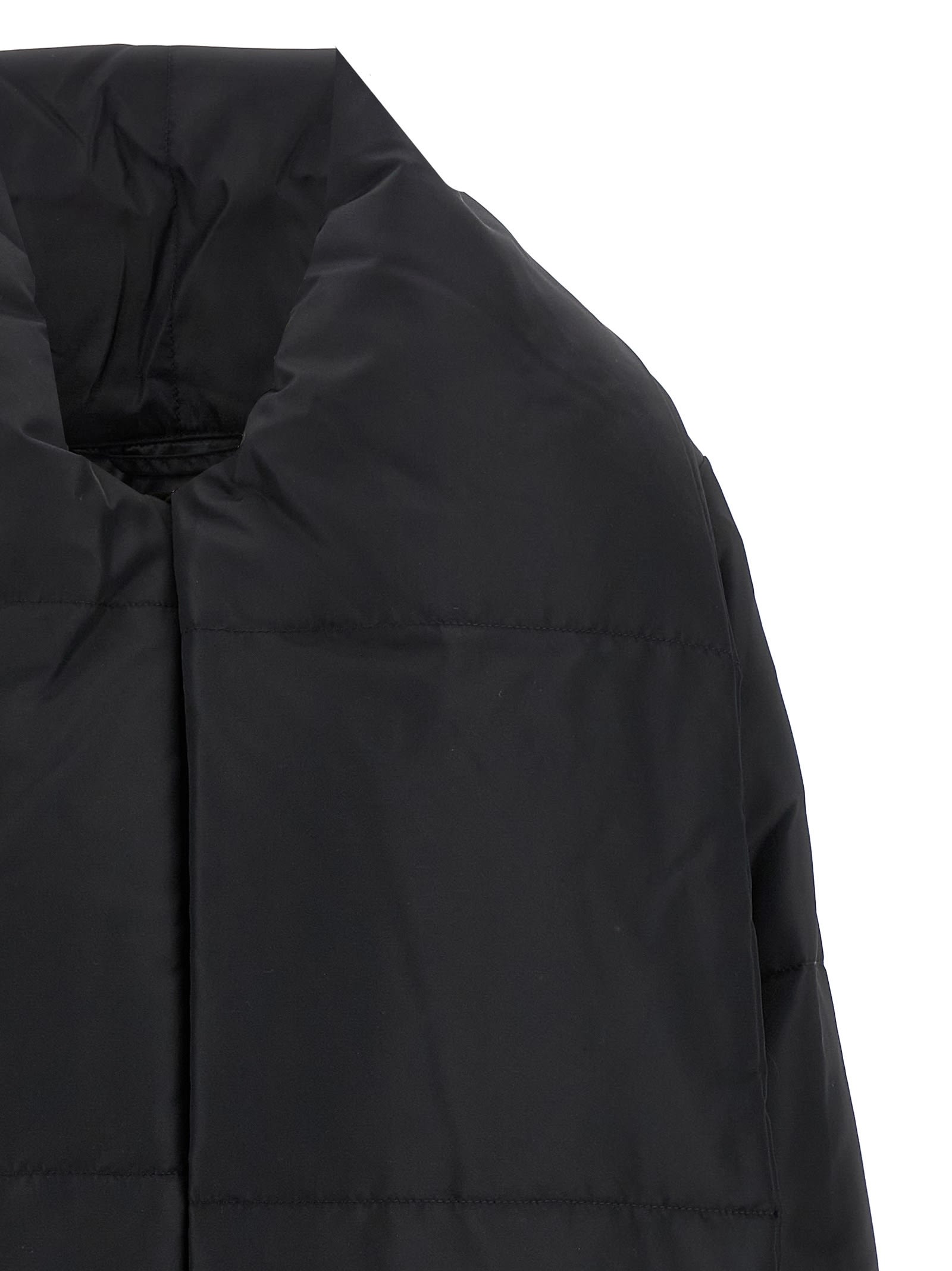 Mm6 Maison Margiela Mm6 By Maison Margiela Scarf Down Jacket In Black