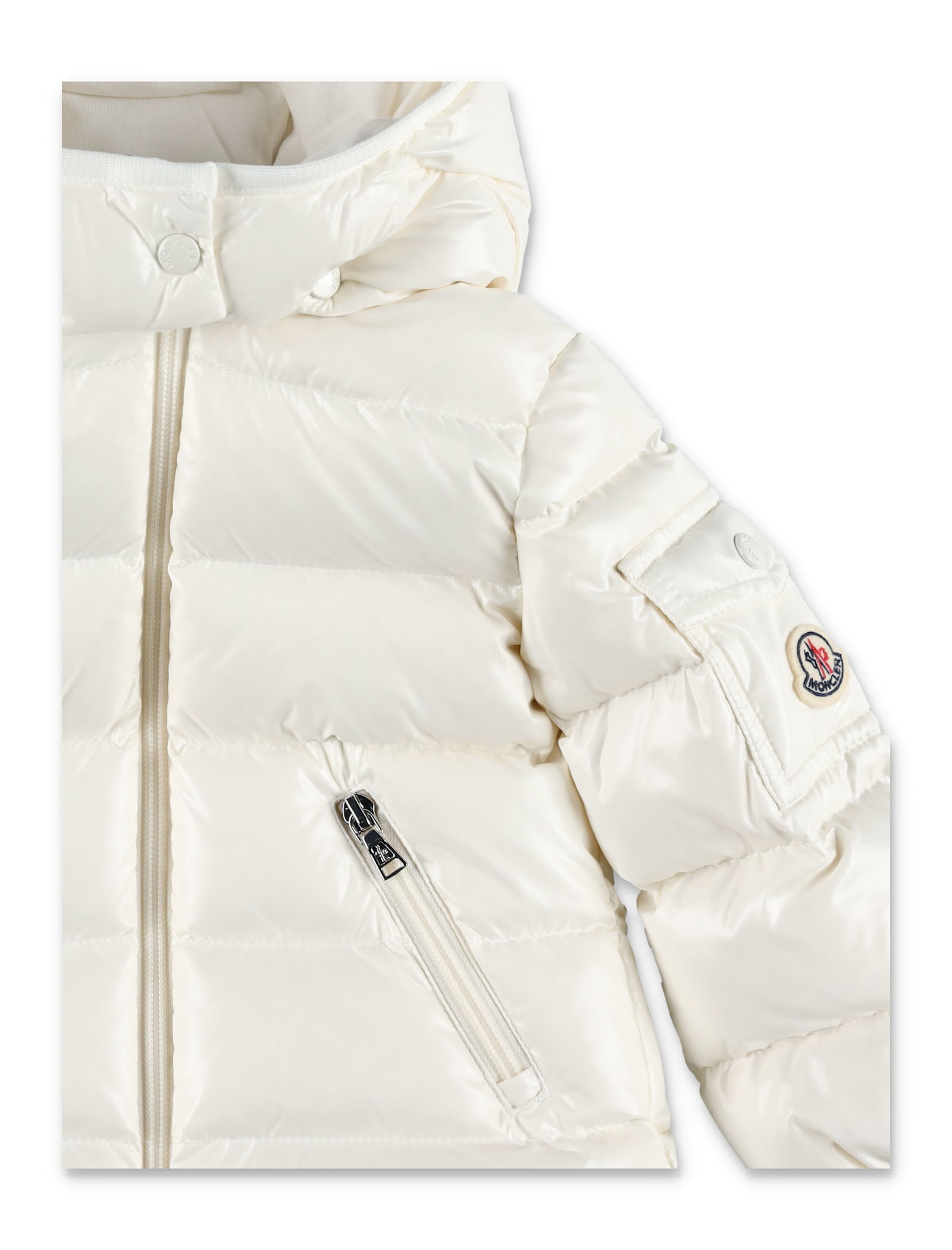 Moncler Kid - Bady Hooded Down Jacket In White