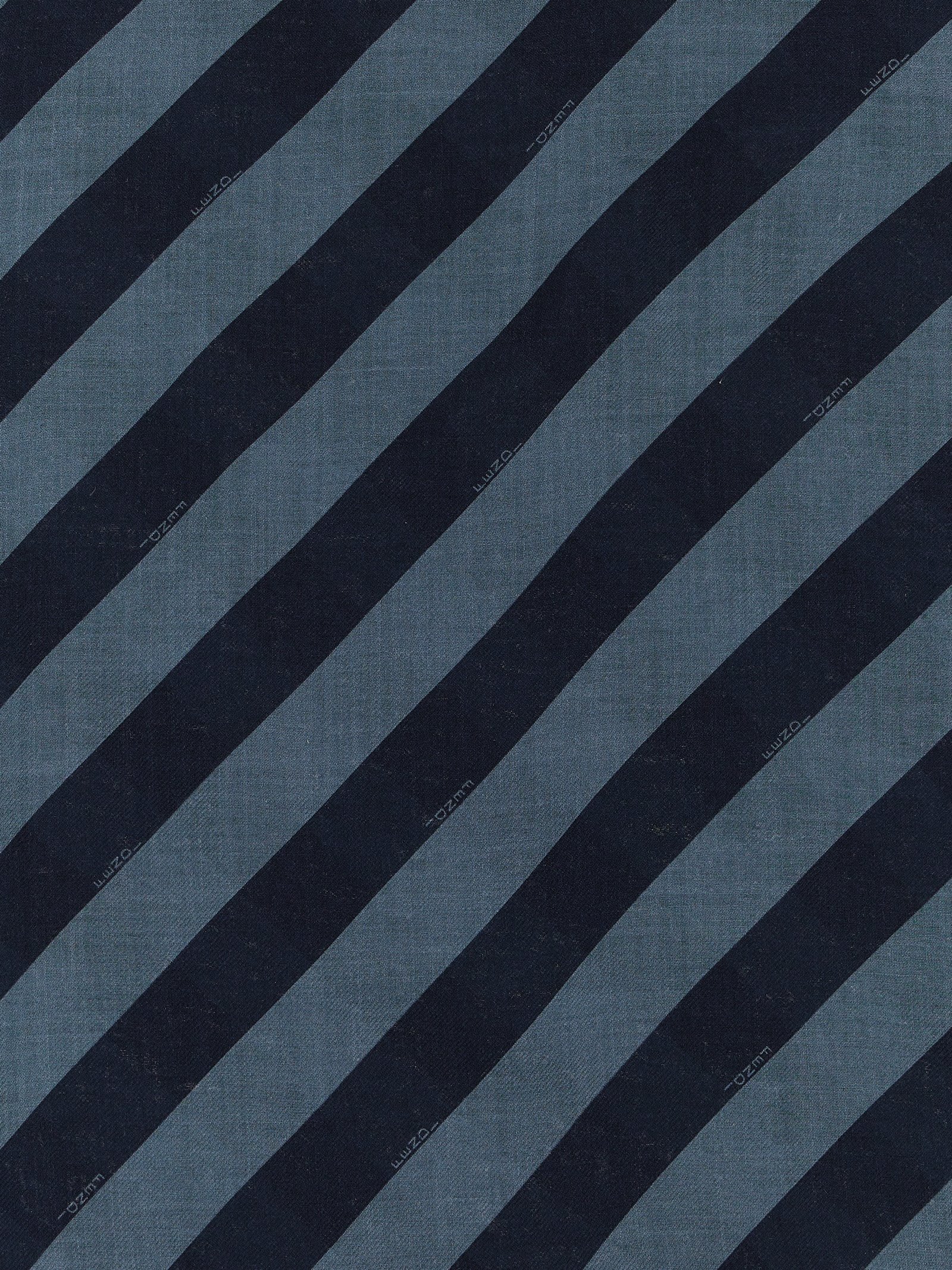 Fendi Men Embroidered Wool And Linen Scarf In Blue