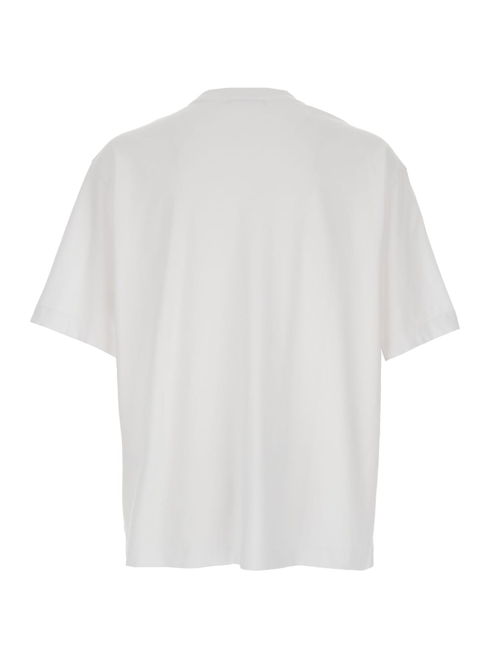 Maison Kitsuné White T-shirt With Logo Handwriting Print In White
