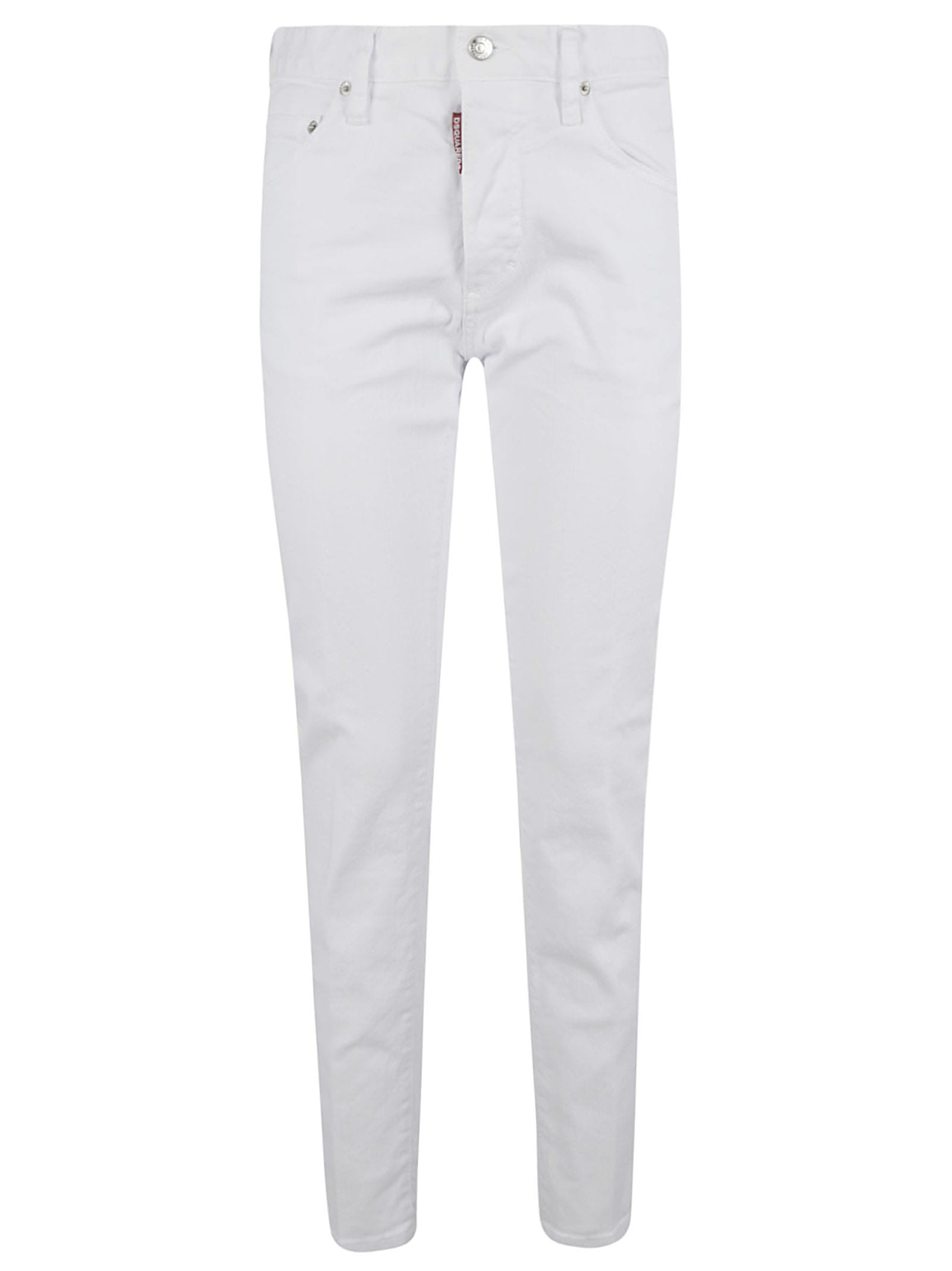 Dsquared2 Fitted Straight Jeans In White