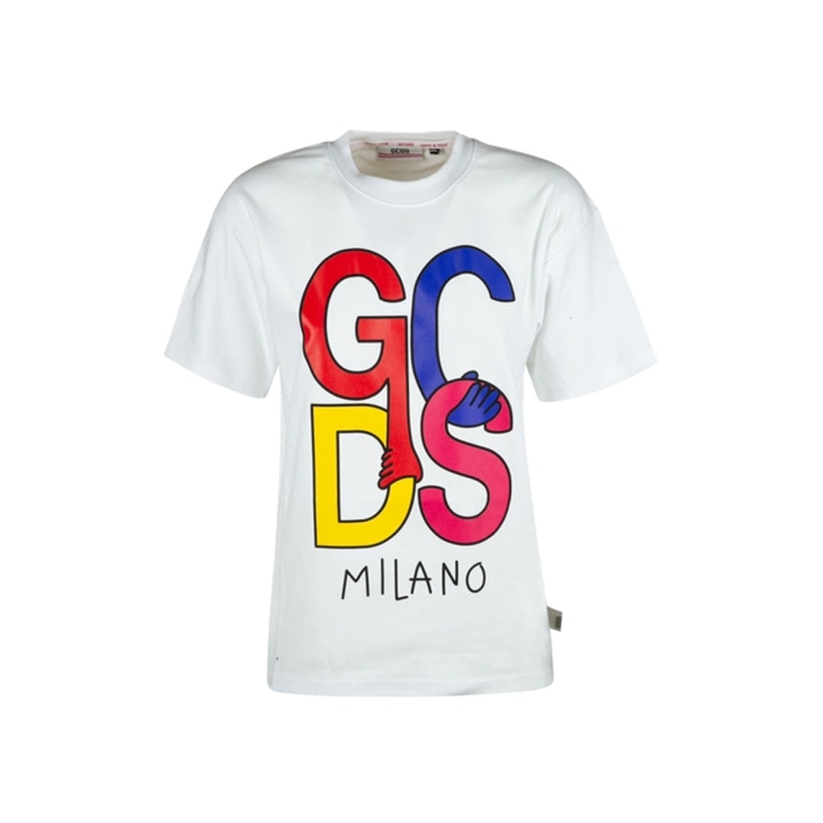 Gcds Cotton Logo T-shirt In White