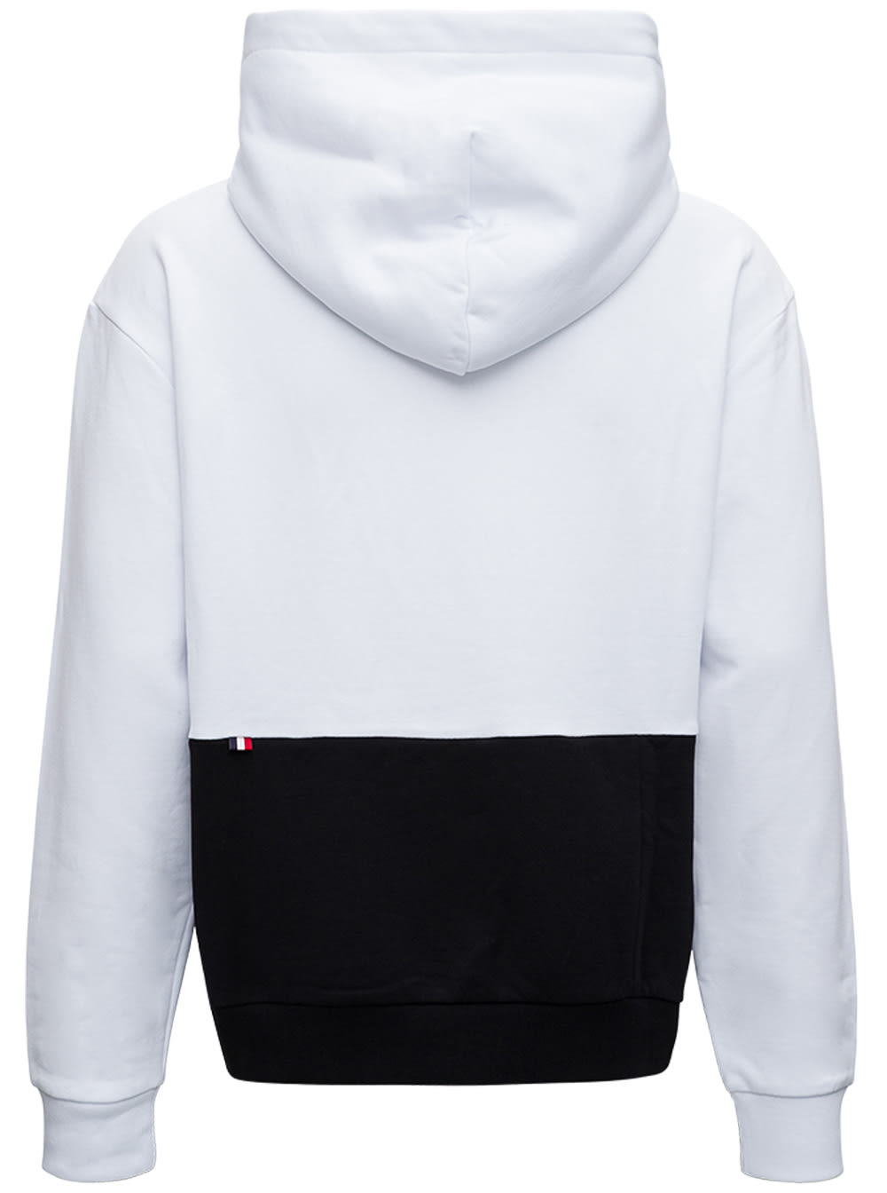 Moncler Bicolor Jersey Hoodie With Logo Print