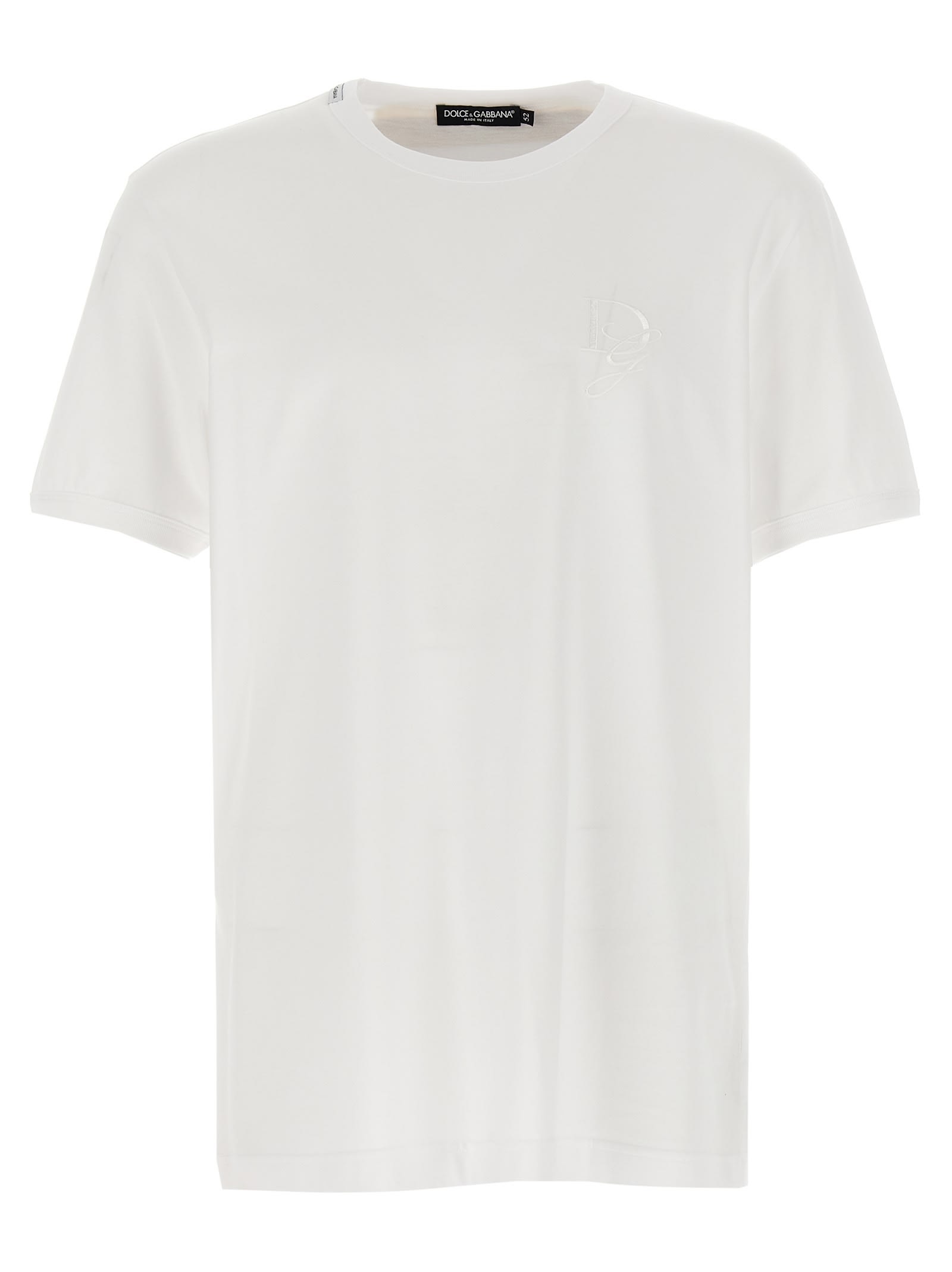 Shop Dolce & Gabbana Logo Embroidery T-shirt In White