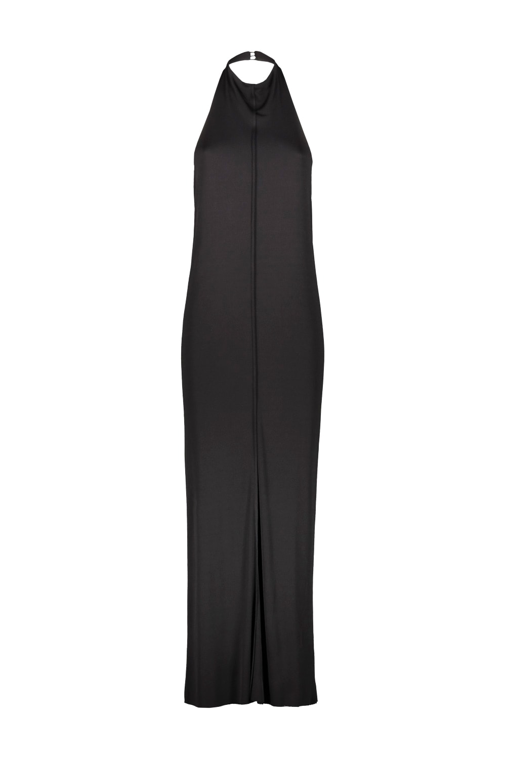 The Row Brynlee Open-back Jersey Midi Dress In Blk