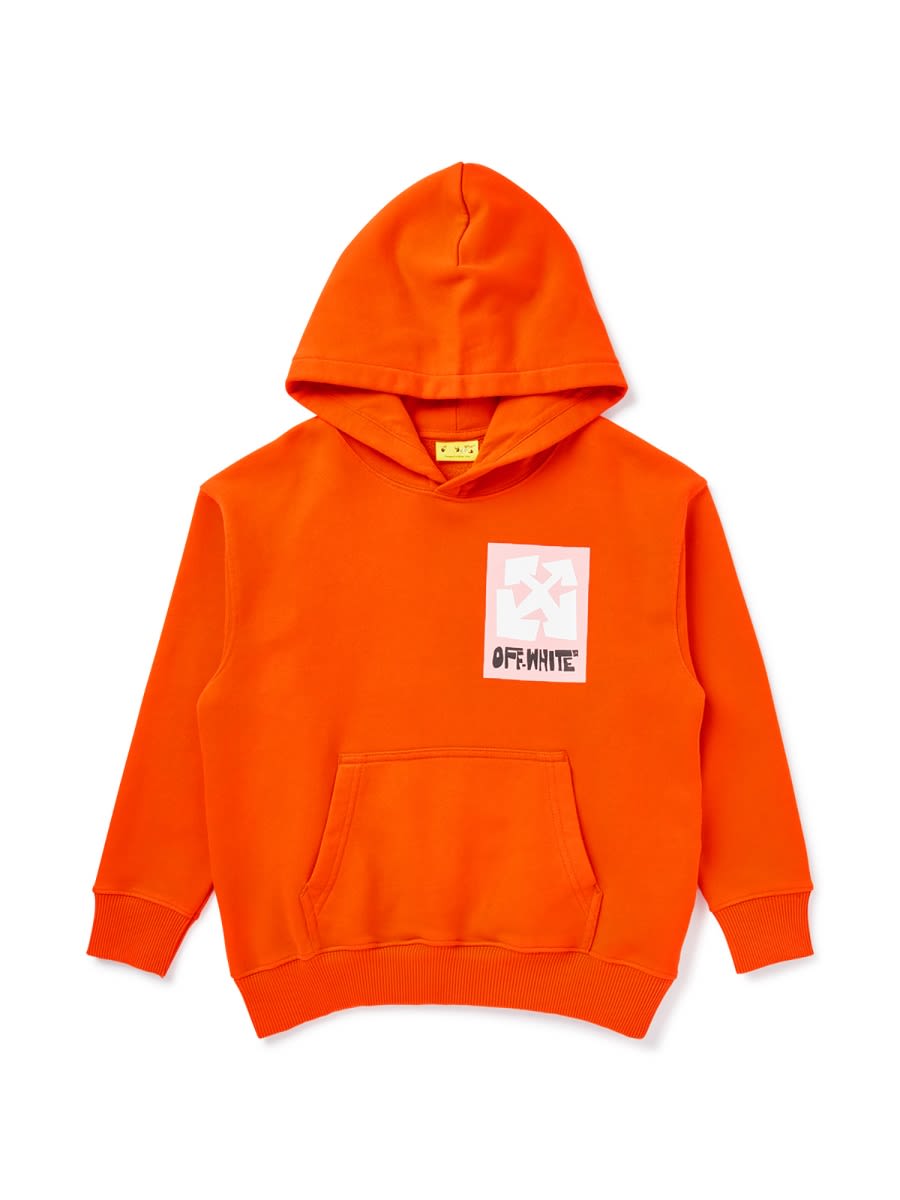 Off-white Sweatshirt With Logo In Red