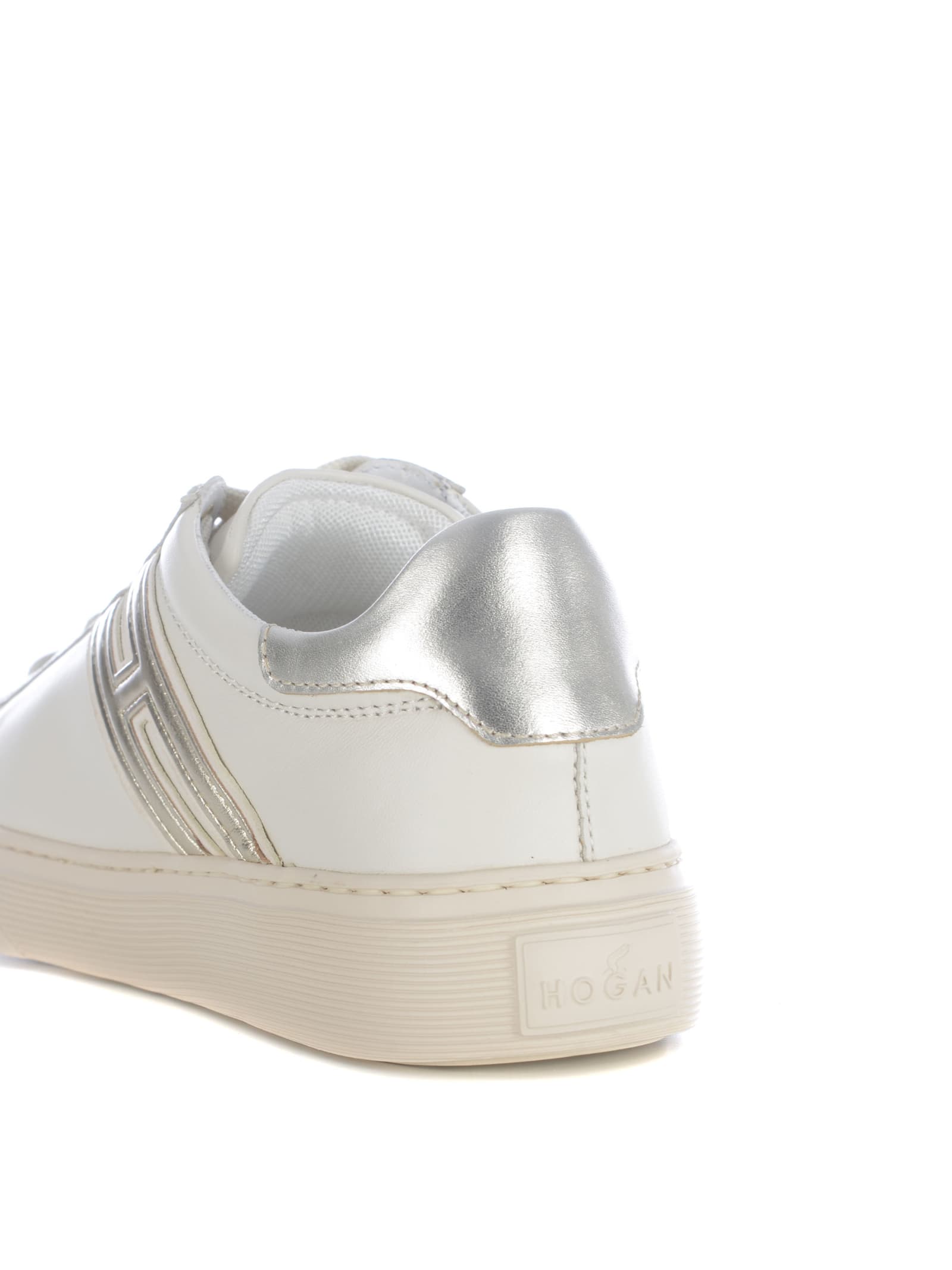 Shop Hogan Sneakers  H365 In Leather In Crema