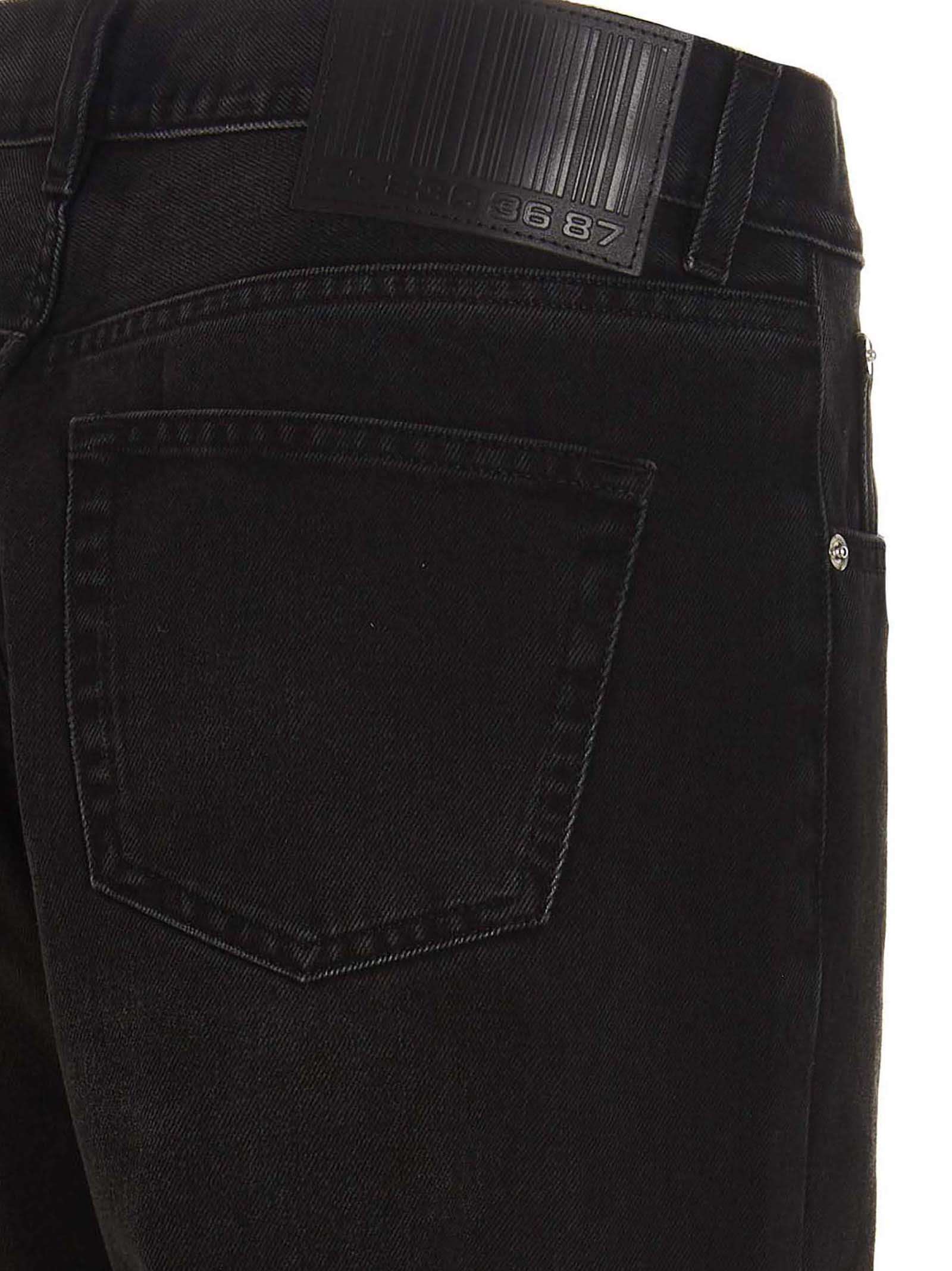 Shop Vtmnts 5-pocket Jeans In Black