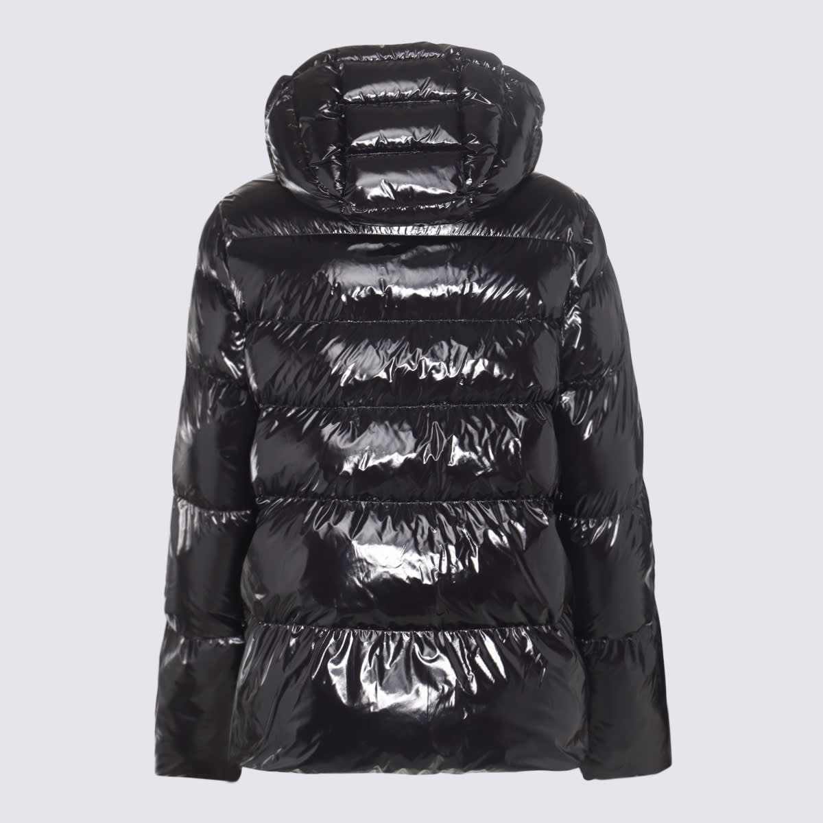 Shop Pinko Black Quildted Puffer Down Jacket