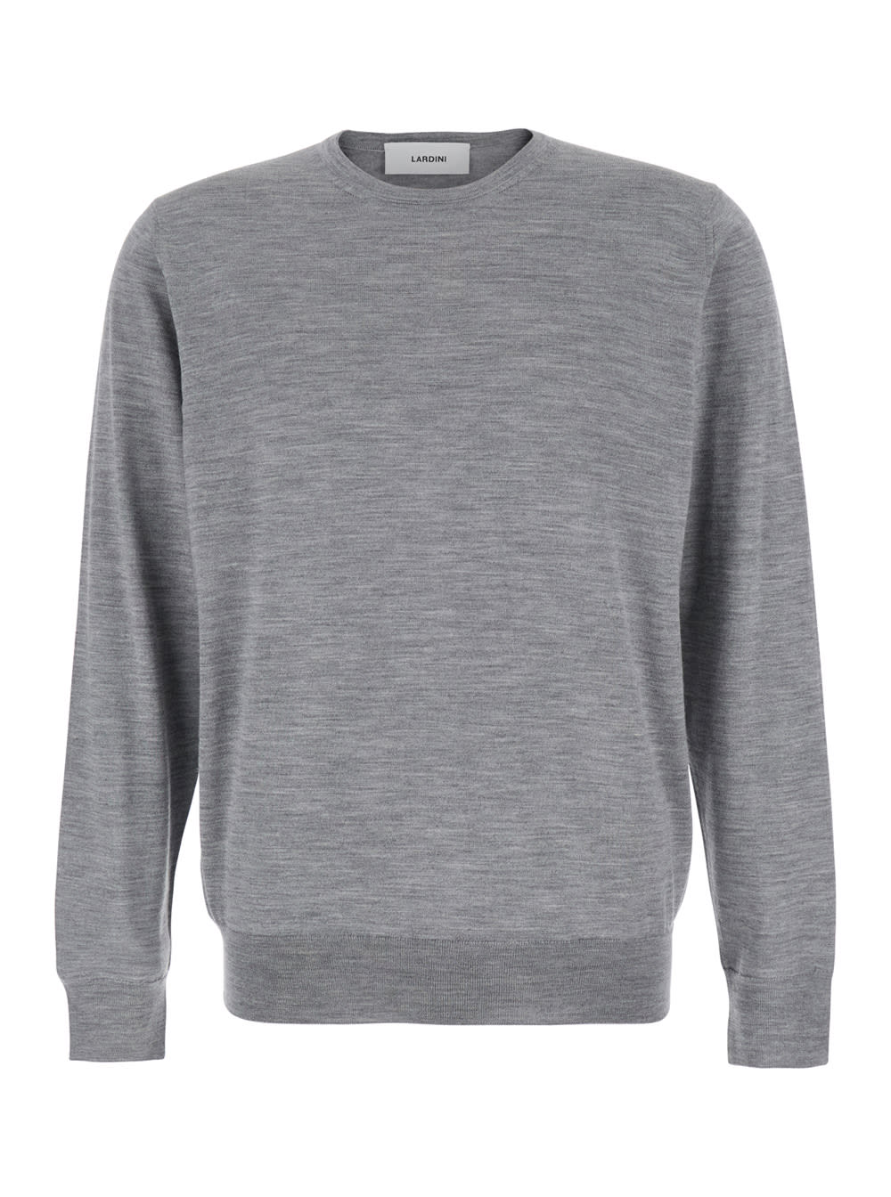 Lardini Knitted Crew-neck Jumper In Grey