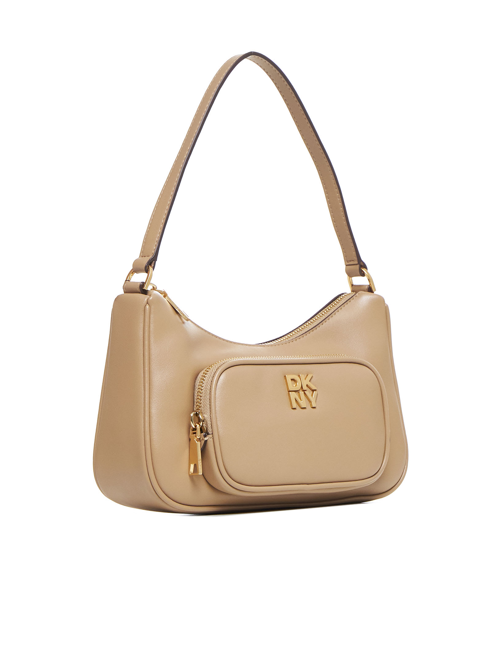 Shop Dkny Shoulder Bag In Cappuccino