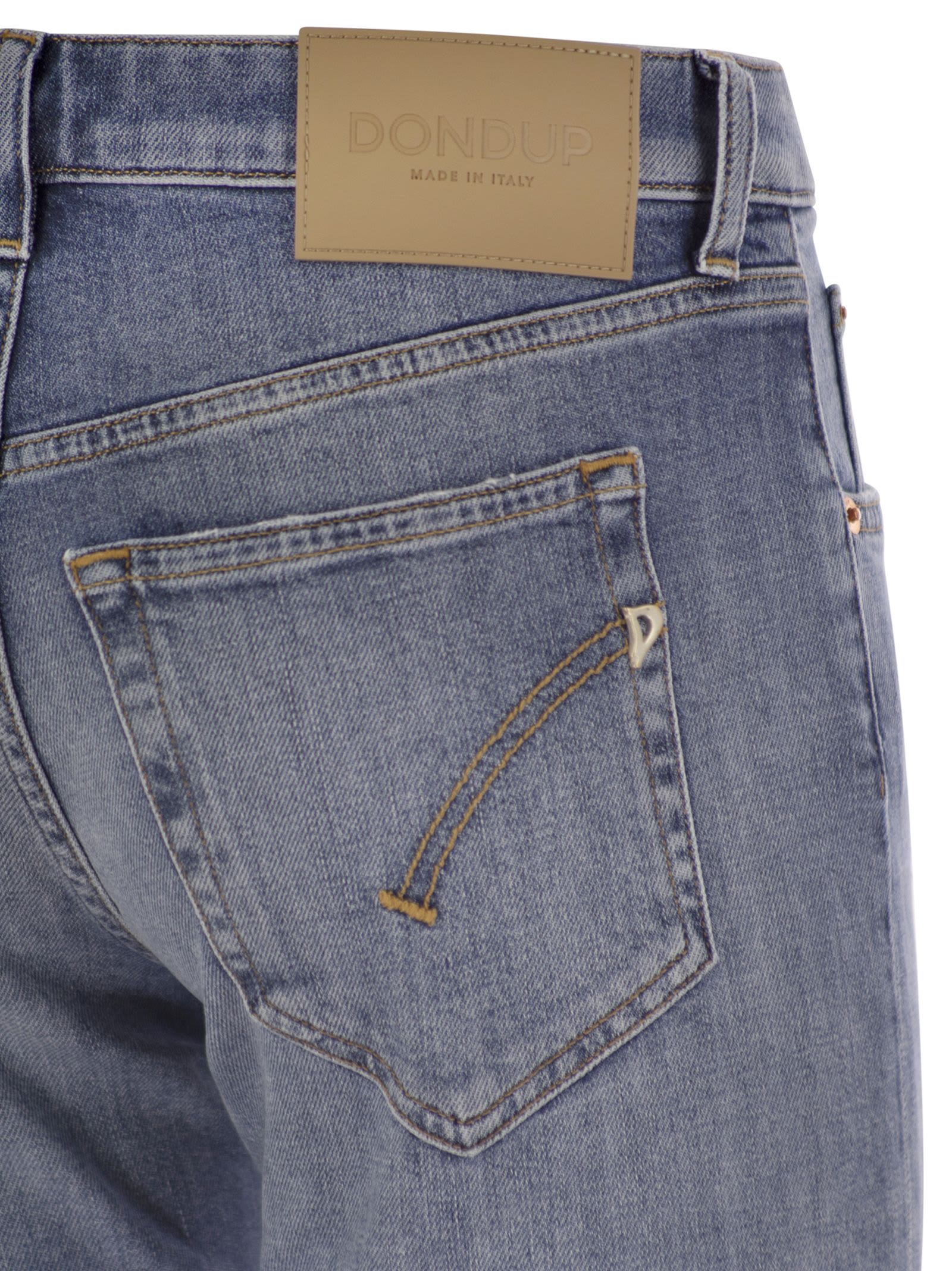 Shop Dondup Coco - Slim Jeans In Stretch Denim In Medium Denim