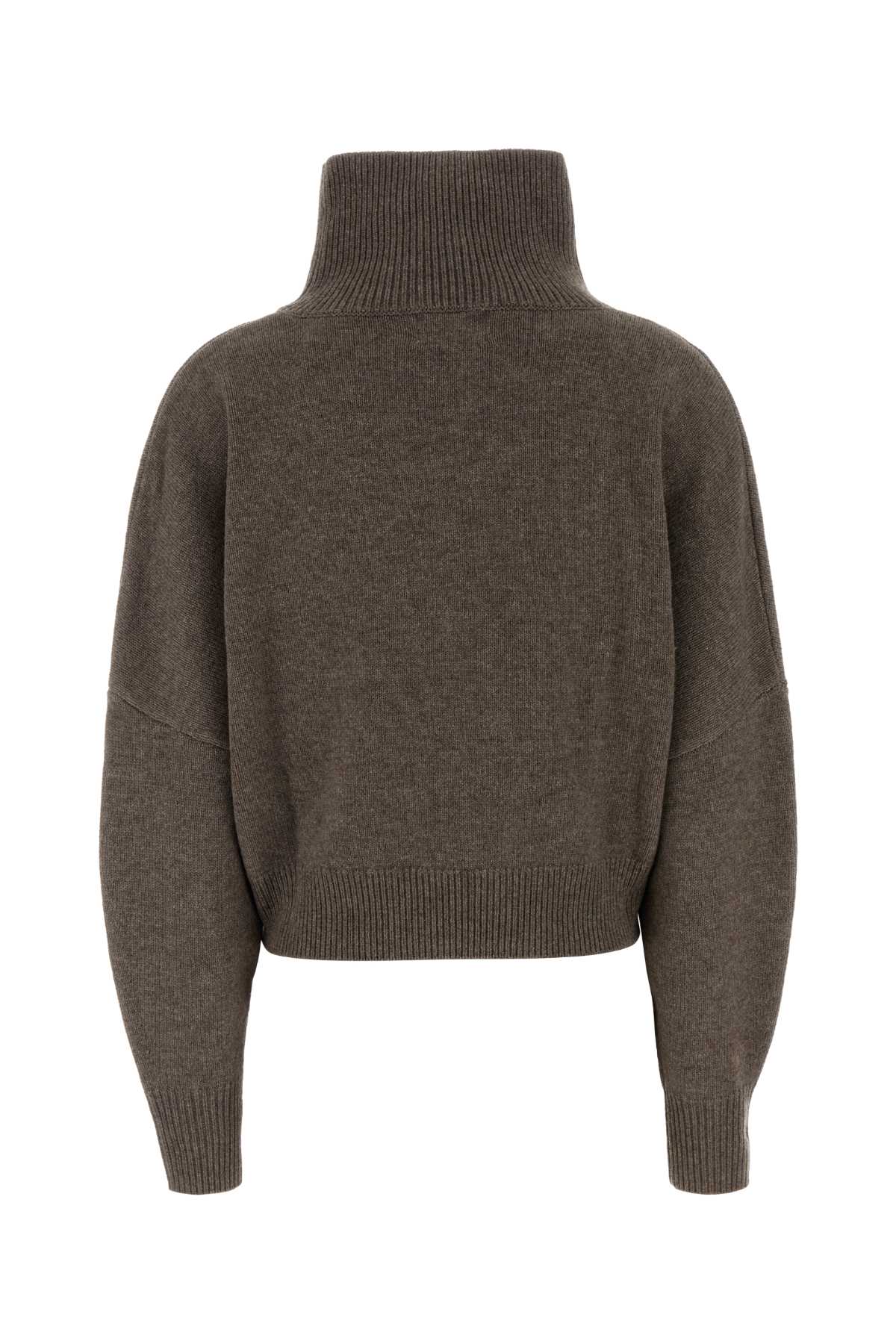 Loulou Studio Loulou Loulou De Saison Luke Wool-cashmere Stand Collar Sweater In Brown