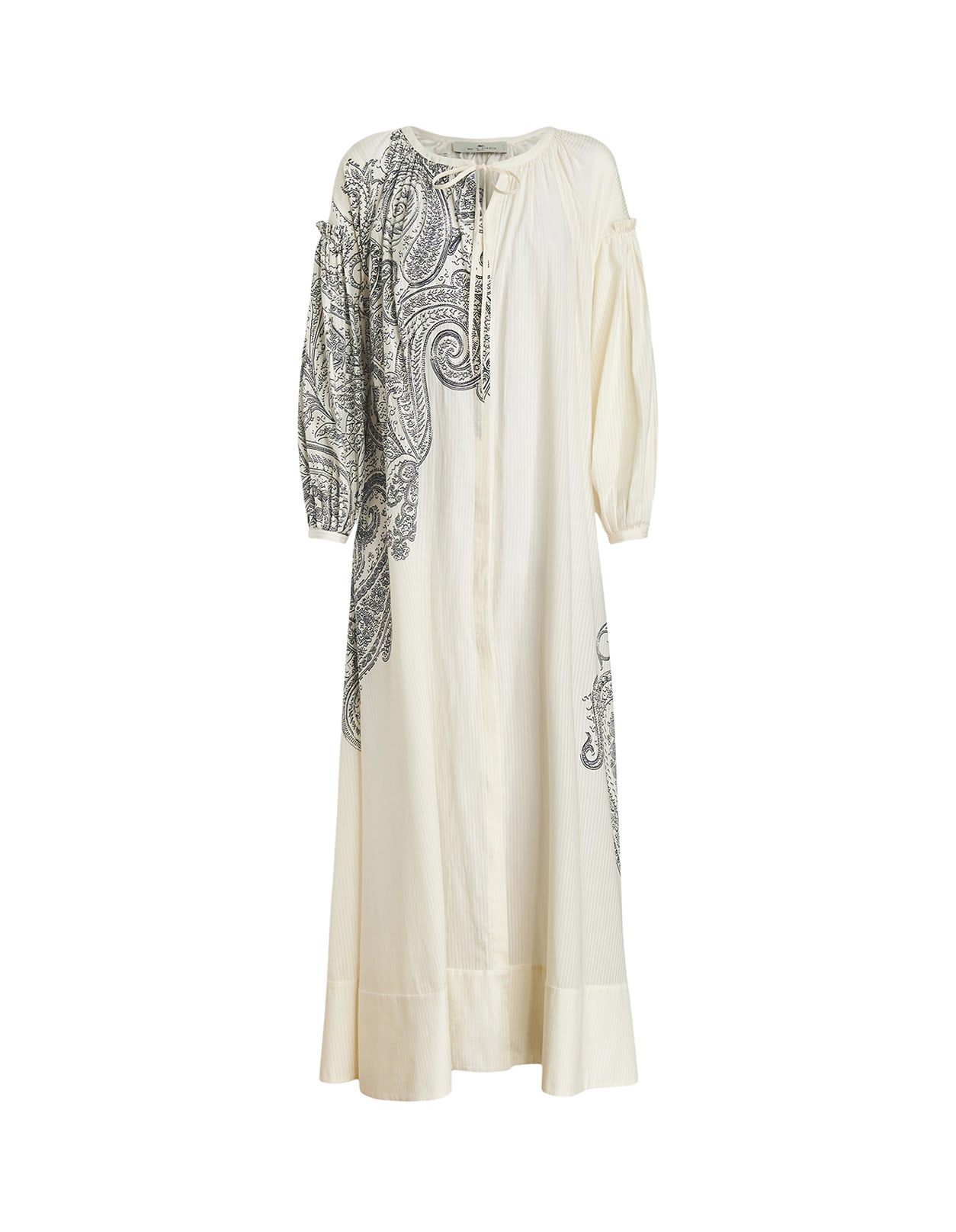 Shop Etro White Tunic Dress With Paisley Print