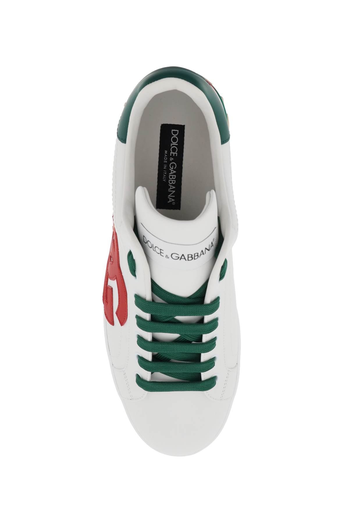 Shop Dolce & Gabbana Portofino Sneakers In Bianco/verde/rosso