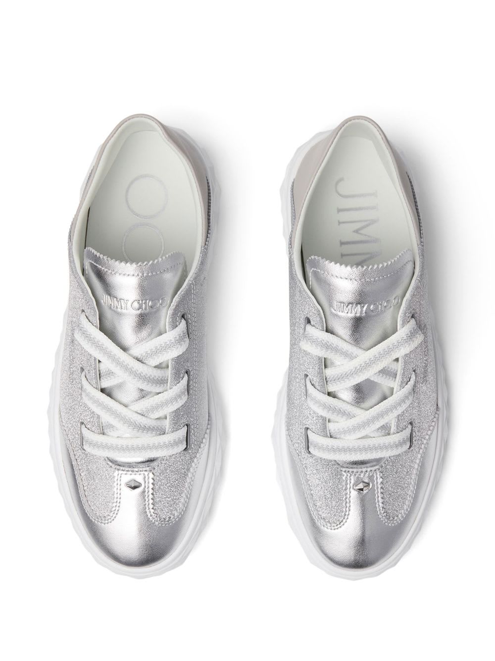 Jimmy Choo Diamond Light Flex Sneakers In Silver