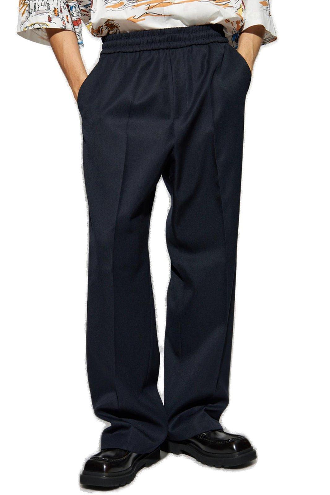 Shop Golden Goose Straight-leg Tailored Pants In Blue