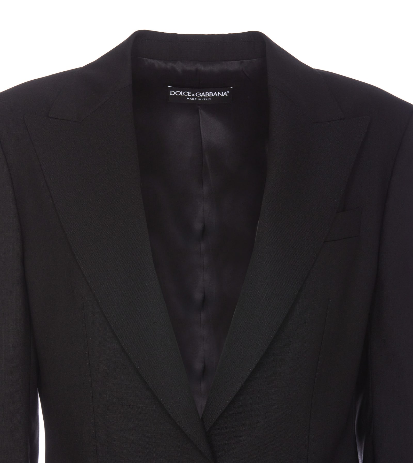 Shop Dolce & Gabbana Single Breasted Jacket In Black