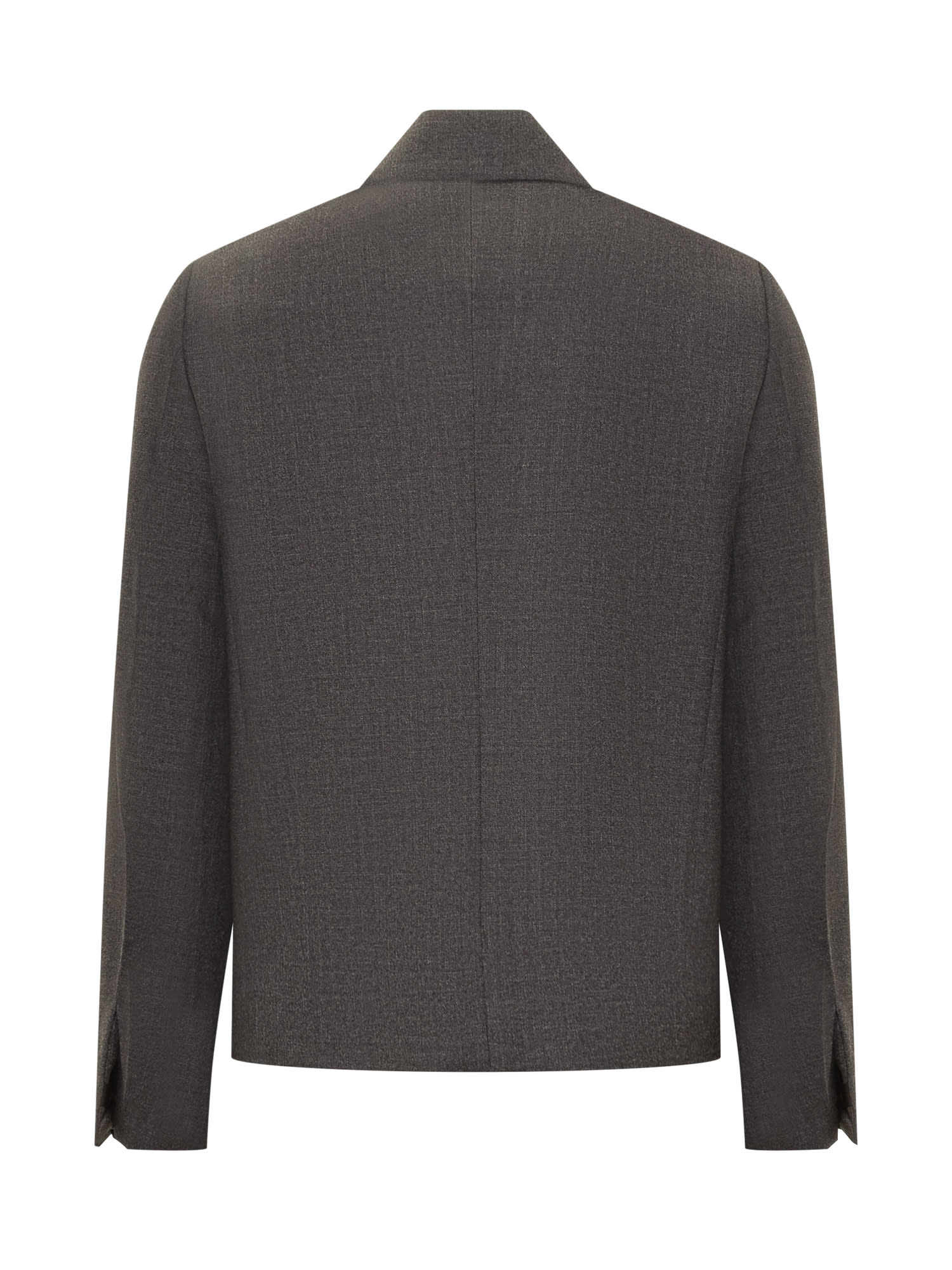 Shop Givenchy Wool Zipped Jacket In Grey Mix