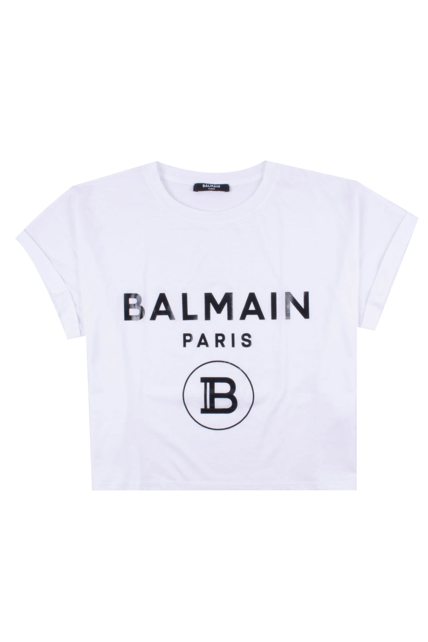 Balmain Cotton Crop T-shirt