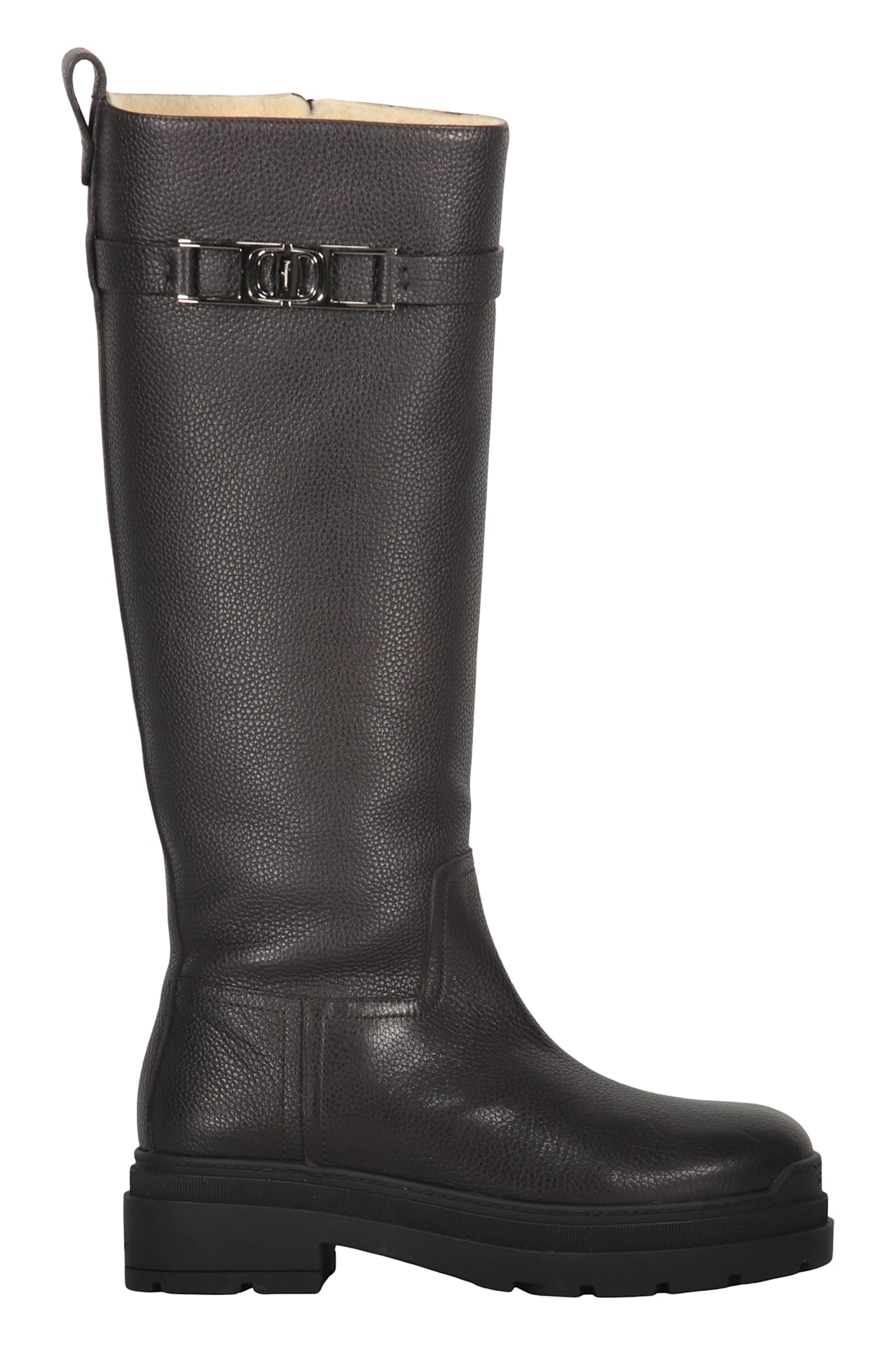 Ferragamo Woman Boot Black Size 7.5 Leather In Black