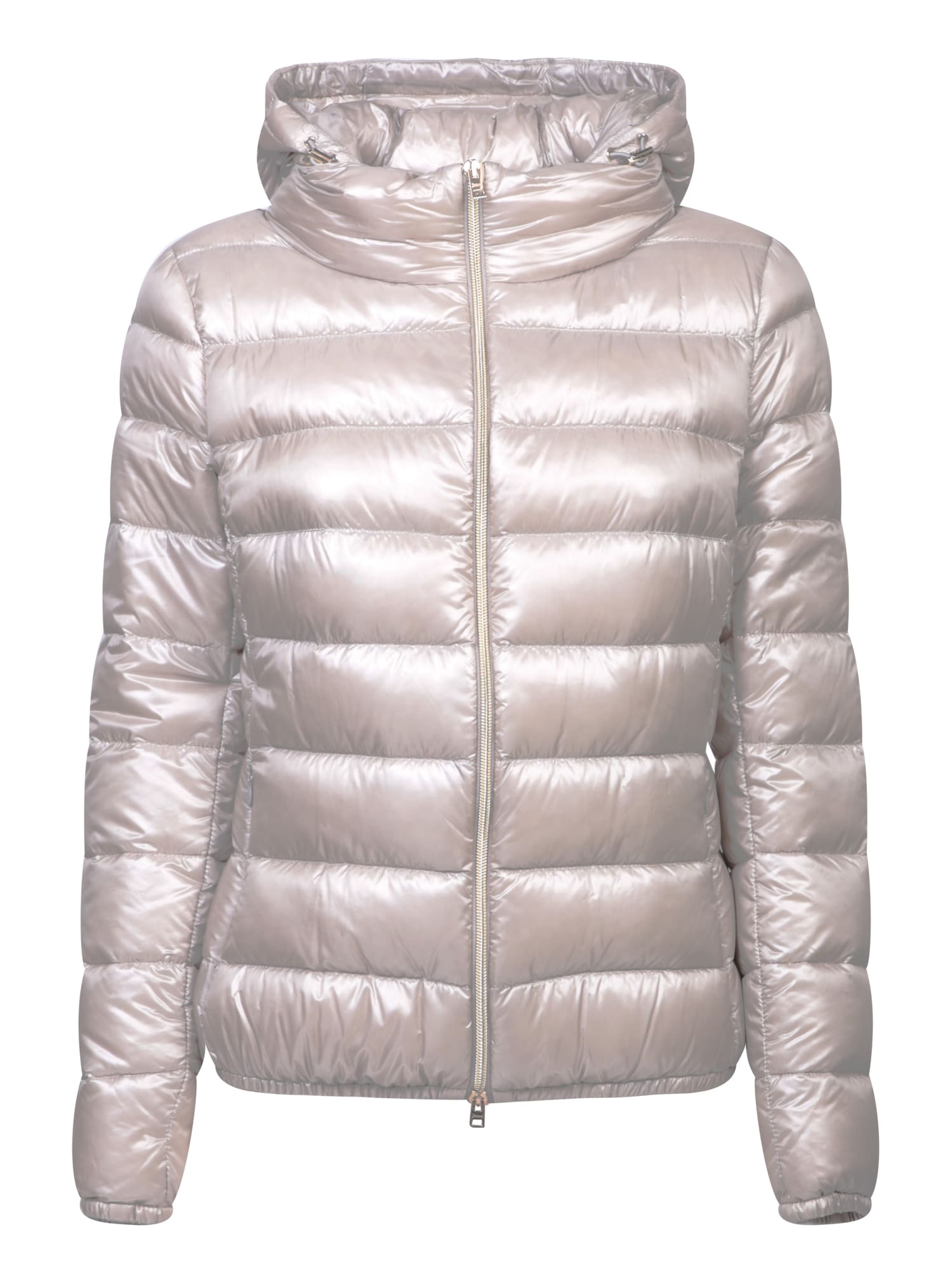 Shop Herno Giada Pearl Grey Down Jacket