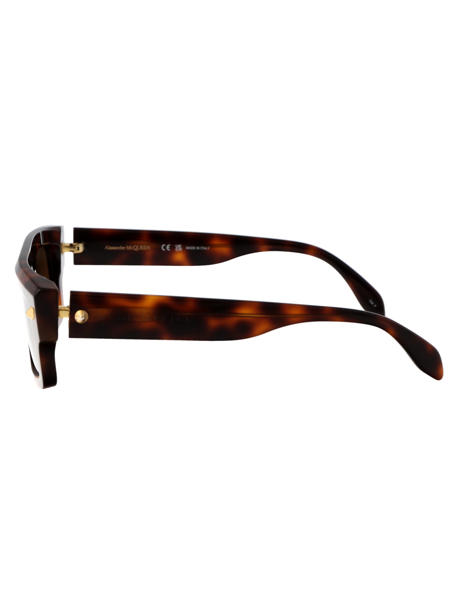 Shop Alexander Mcqueen Am0427s Sunglasses In 002 Havana Havana Brown