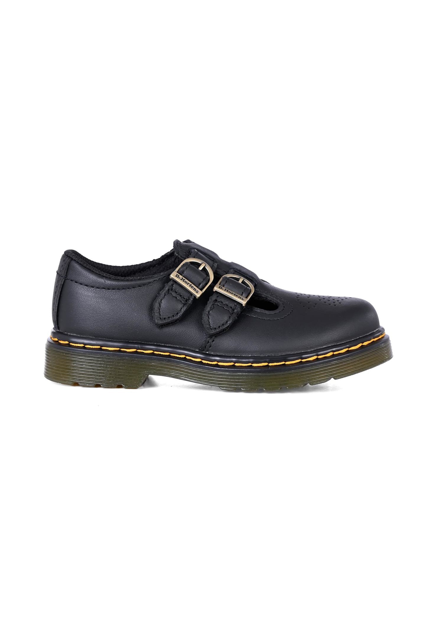 Dr. Martens Black Loafers For Boy In Black