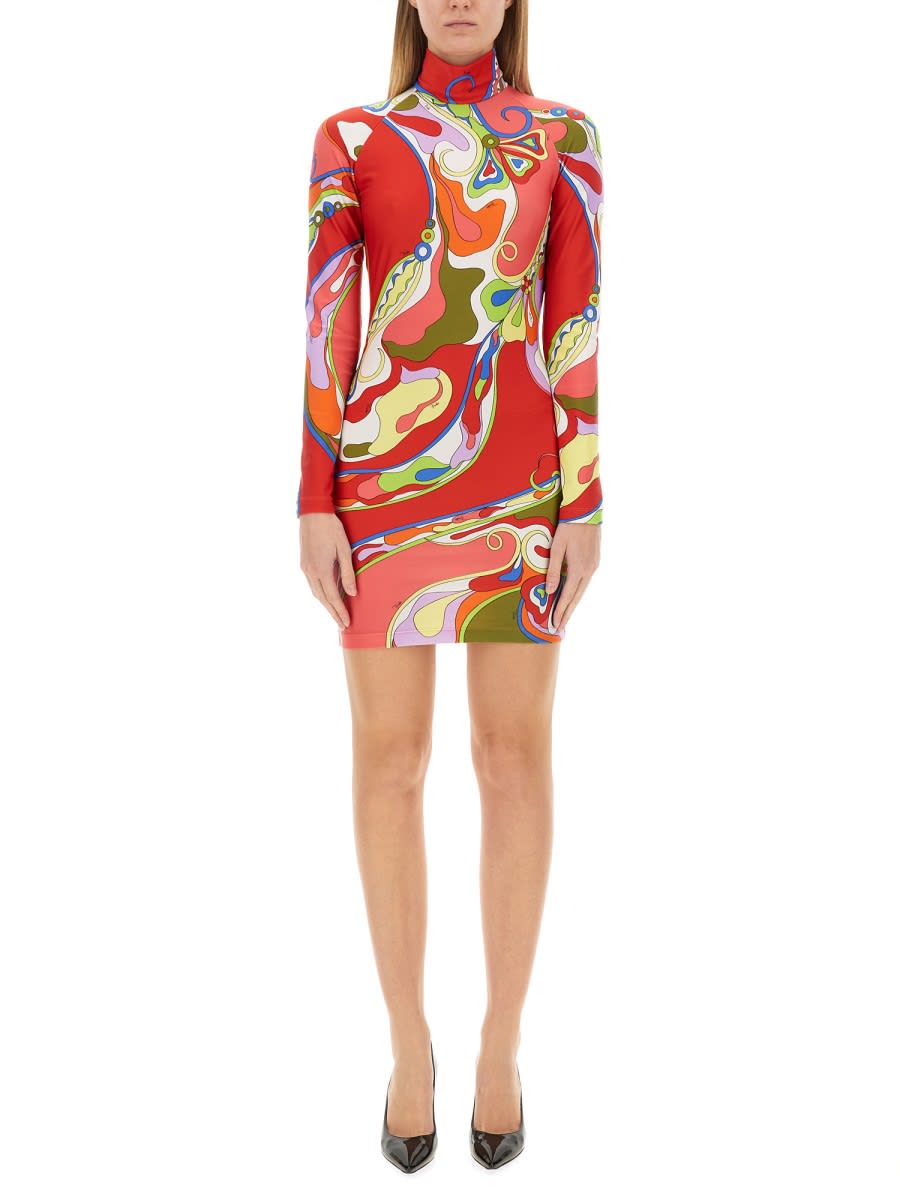 Shop Pucci Dress With Print In Multicolour