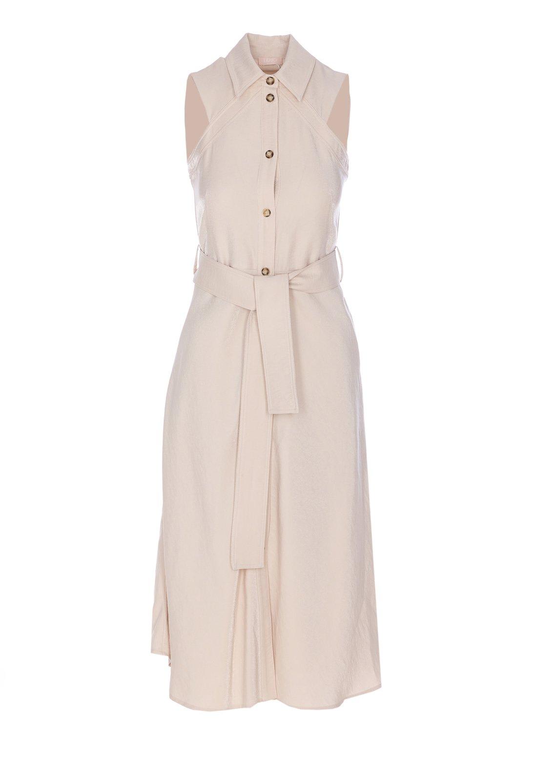 Shop Liu •jo Sleeveless Panelled Midi Dress Liu-jo