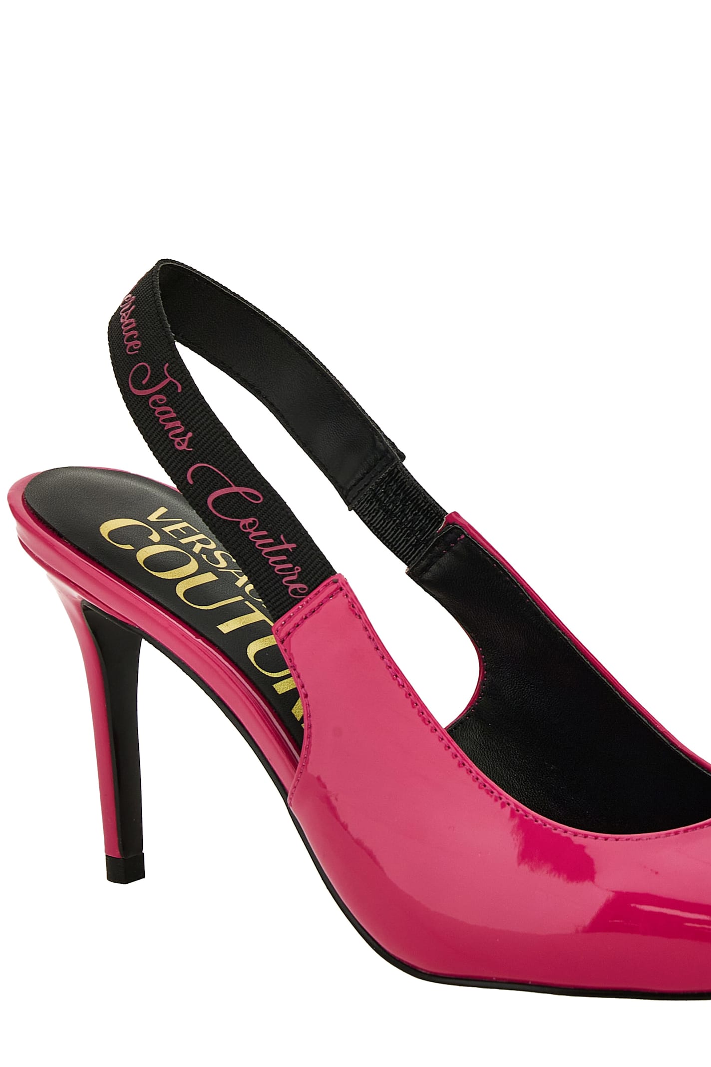 Versace Jeans Couture Slingback Pointed-toe Pumps In Pink