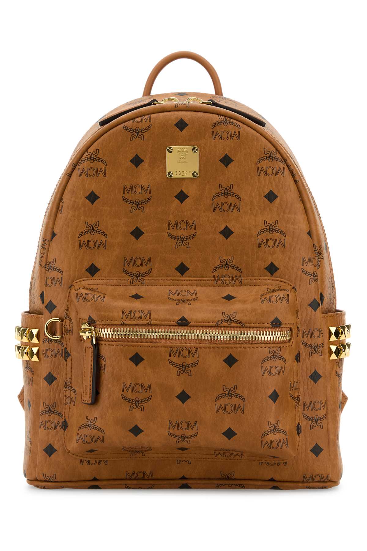 Shop Mcm Printed Canvas Small Stark Backpack