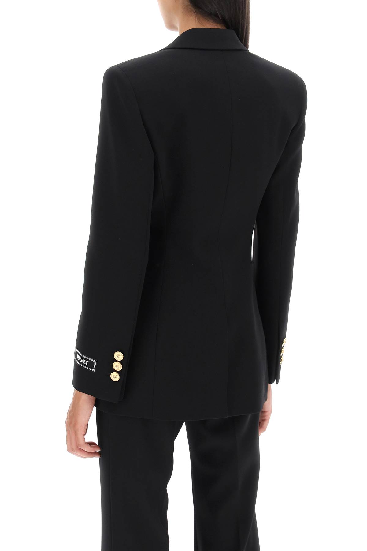 Shop Versace Single-breasted Medusa Jacket In Black (black)