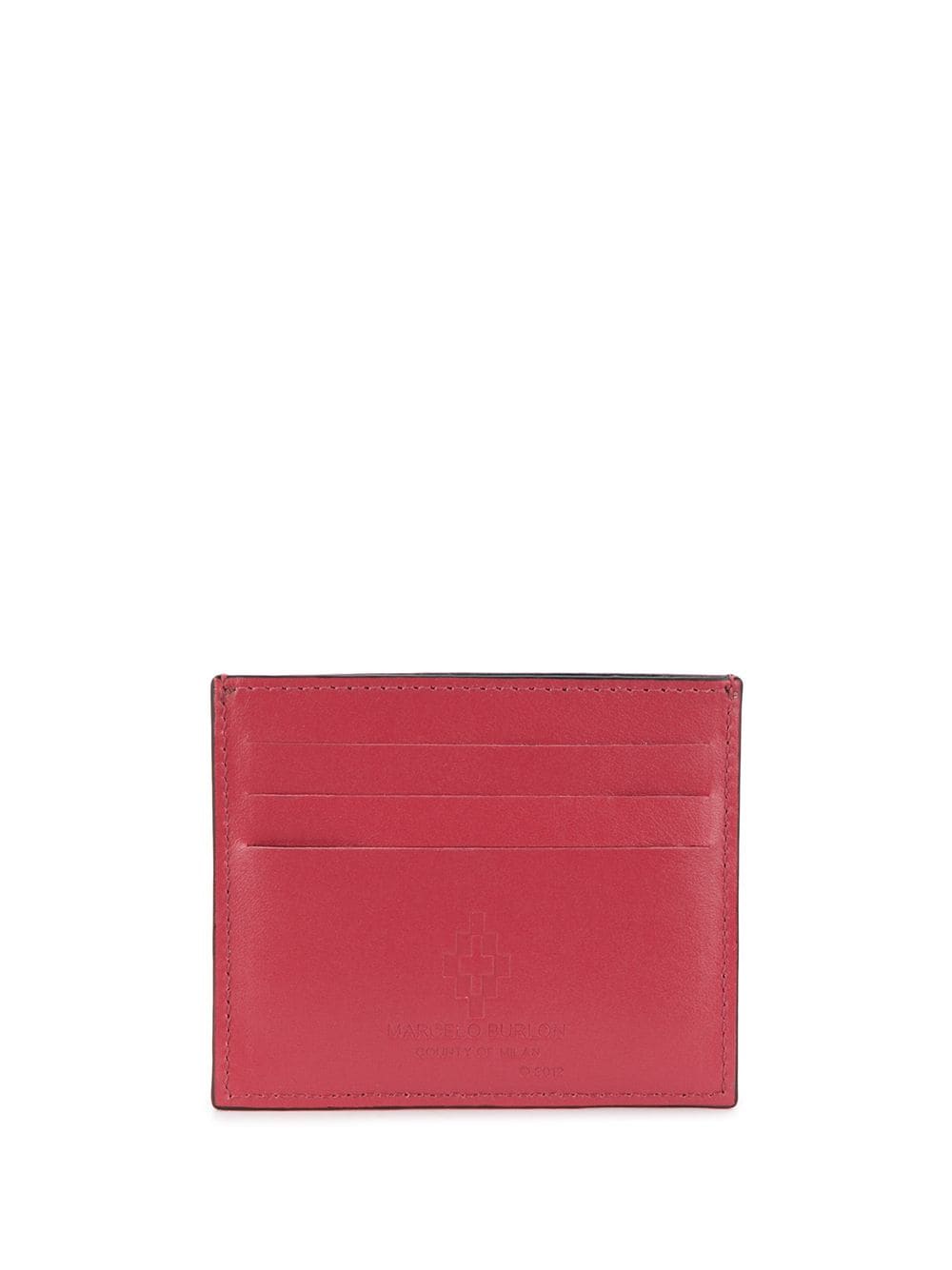 MARCELO BURLON COUNTY OF MILAN RED WINGS PRINT LEATHER CARD HOLDER,11295412