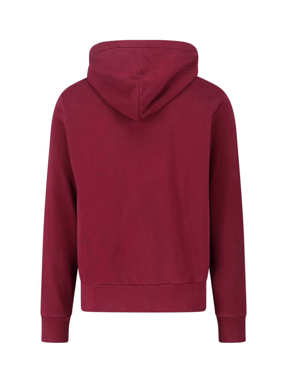 Polo Ralph Lauren Bordeaux Sweatshirt With Drawstring Hood And Pony Embroidery On The Front In Red