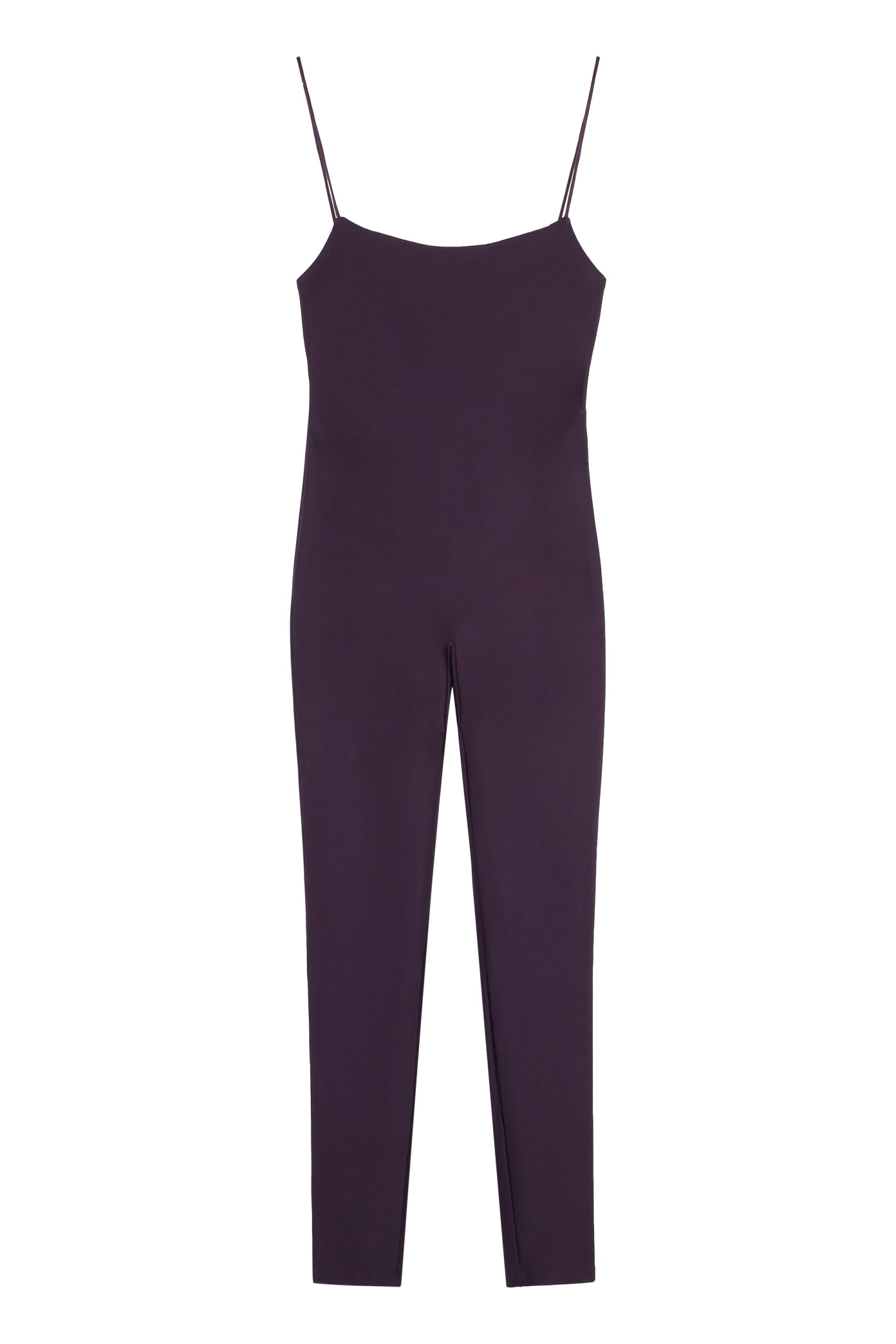 The Andamane Techno Fabric Jumpsuit In Purple