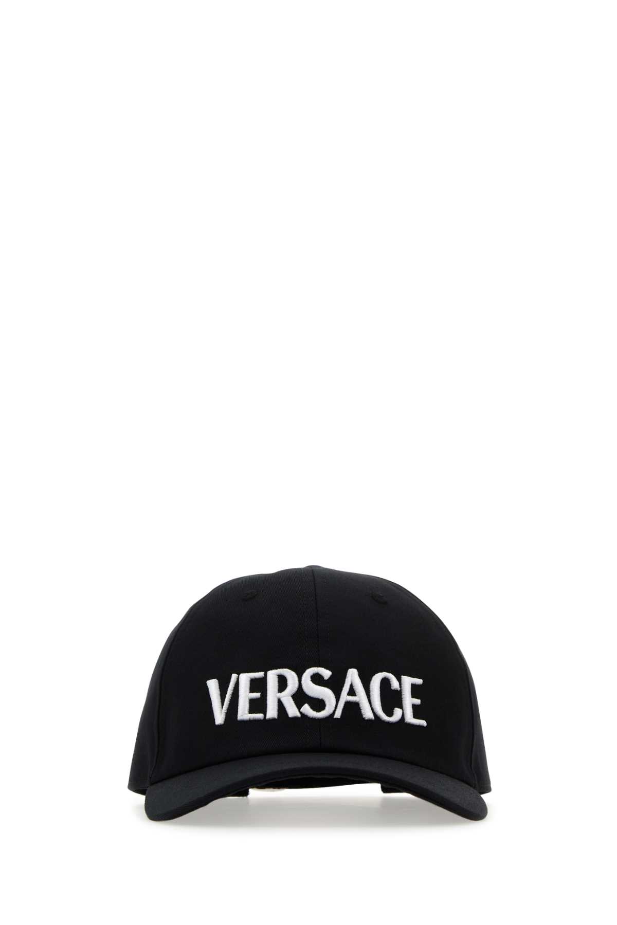 Shop Versace Black Cotton Baseball Cap In 2b02p