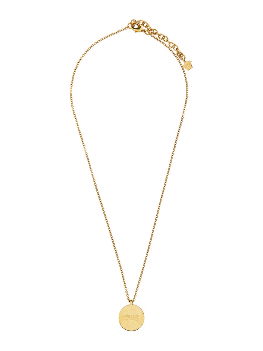 Shop Versace Jellyfish Necklace In Gold