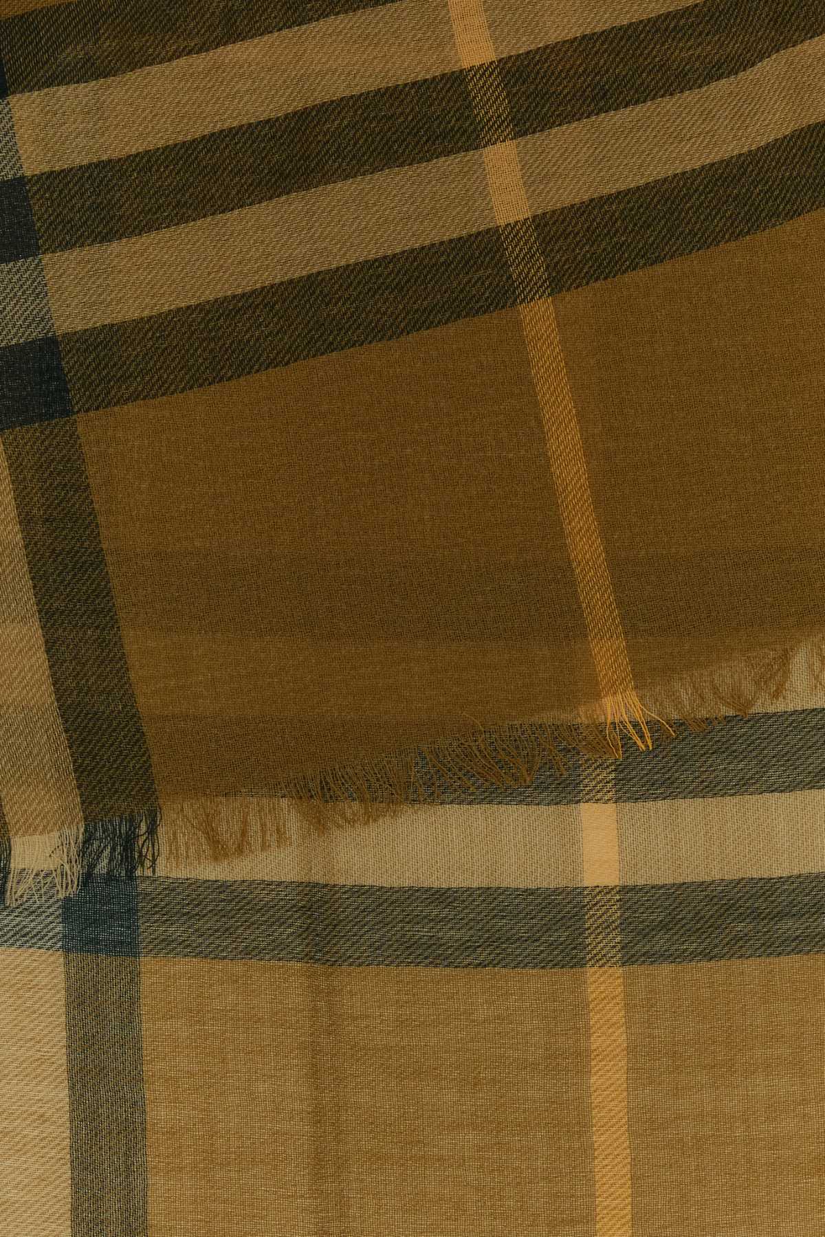 Shop Burberry Embroidered Wool Scarf In Shrew