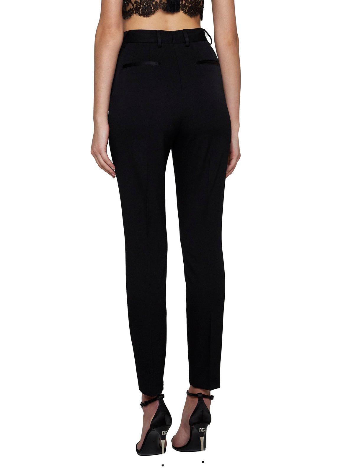 Shop Dolce & Gabbana High Waist Pants In Black