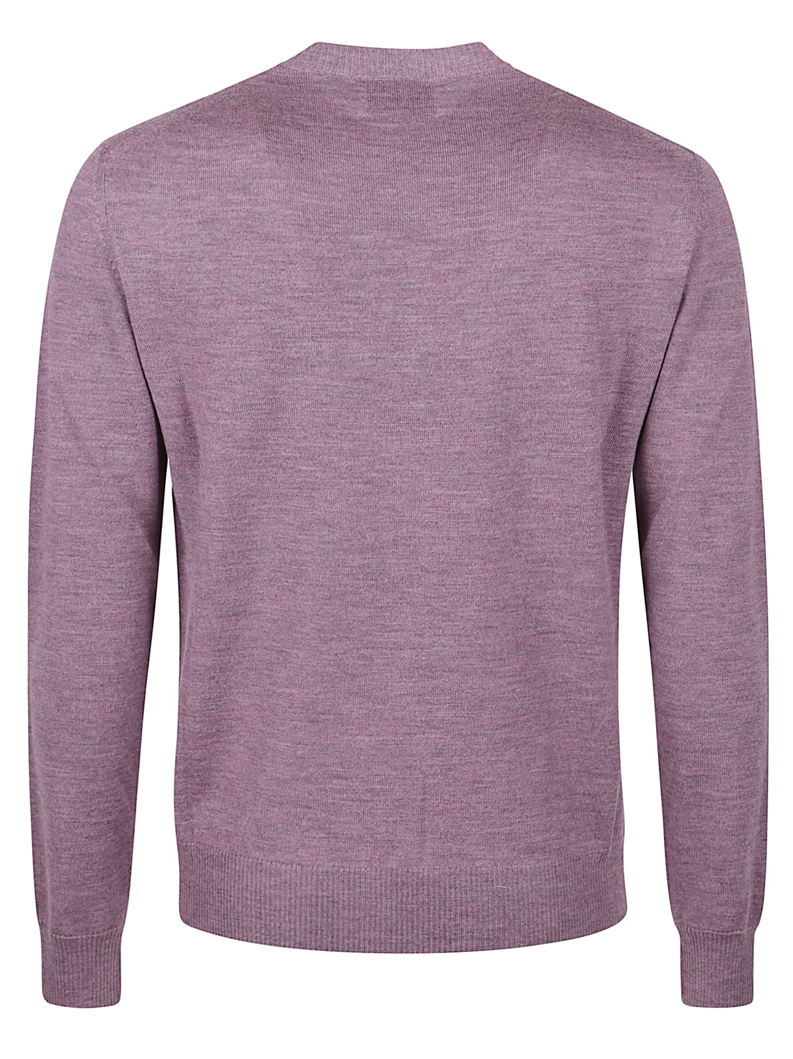 Ballantyne Plain Round Neck Sweater In Purple