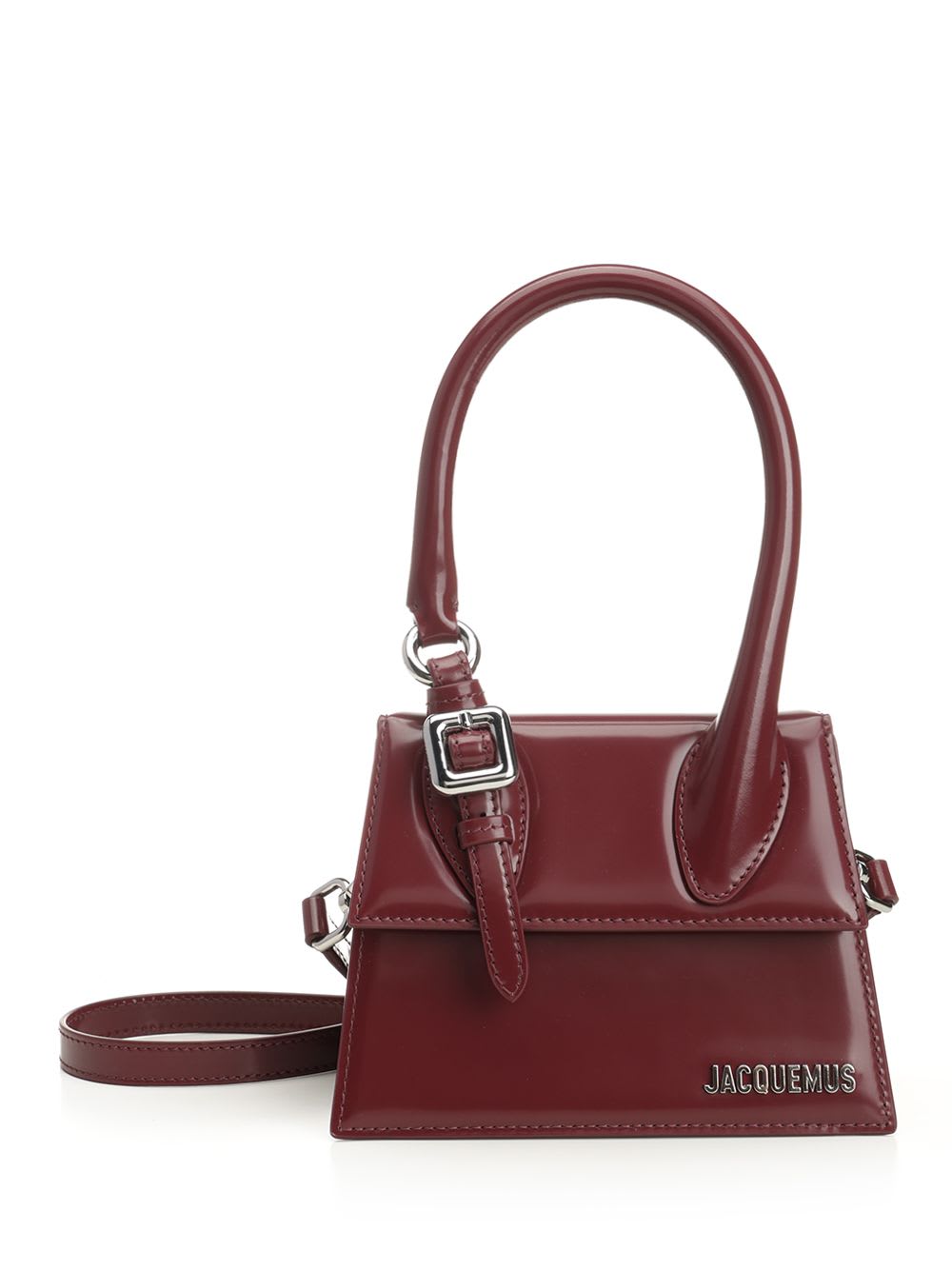 Jacquemus Womens Burgundy Medium Chiquito Buckle Leather Top-handle Bag In Burgundy