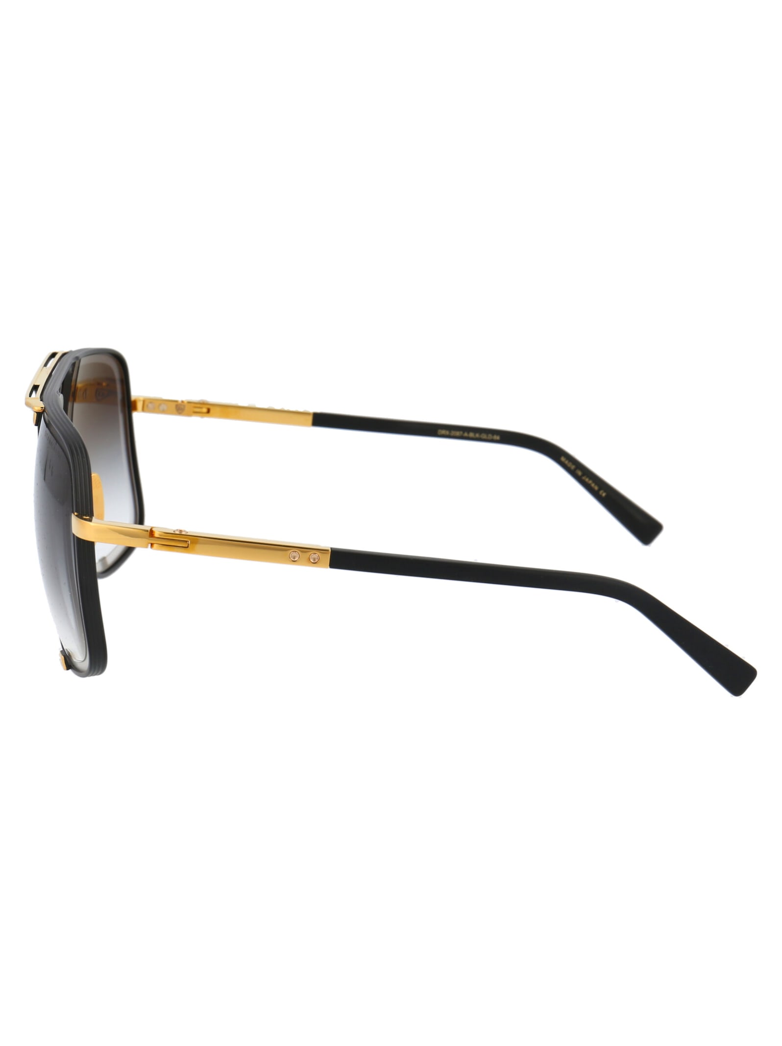 Shop Dita Mach-five Sunglasses In Matte Black - Yellow Gold
