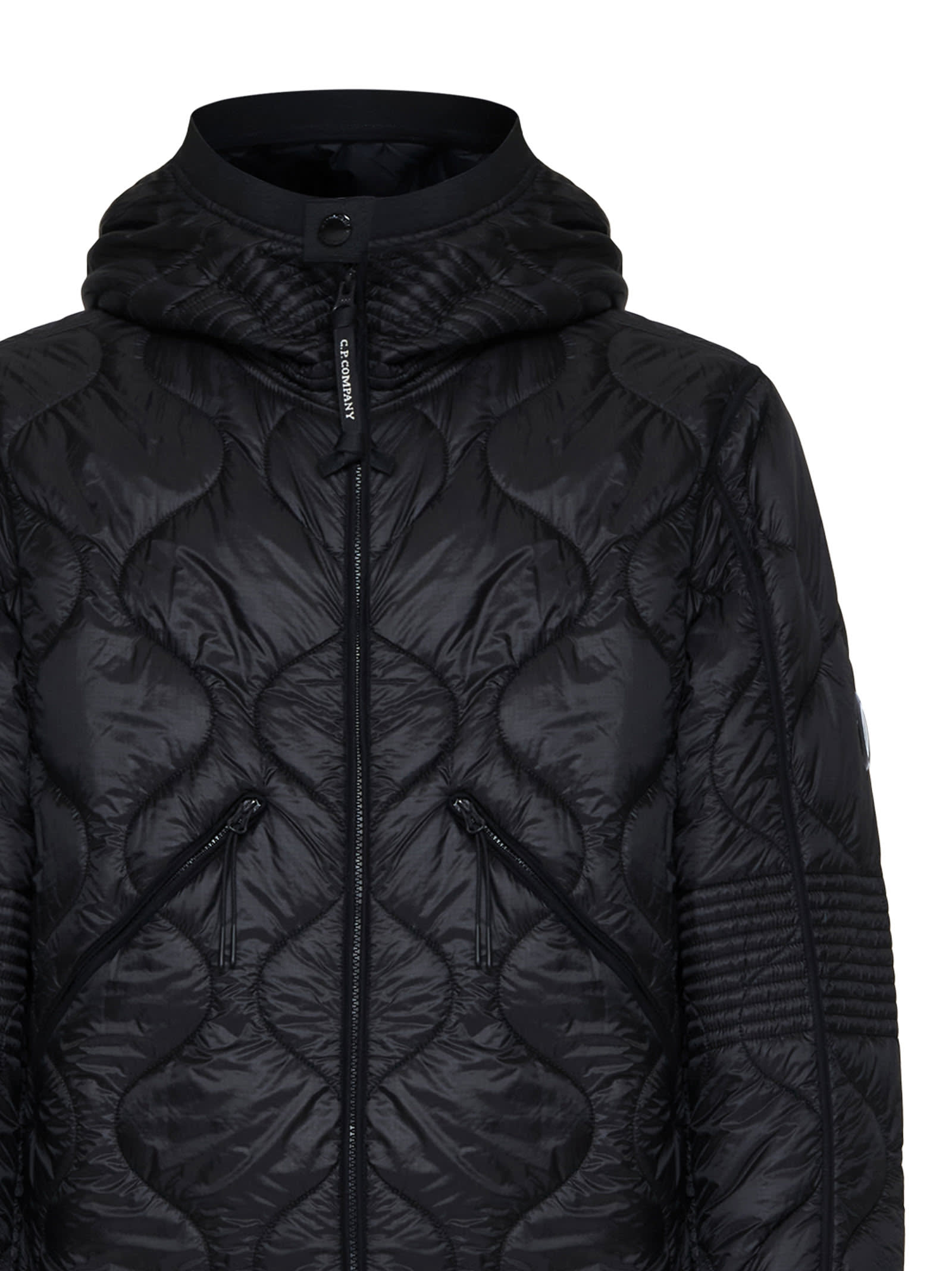 Shop C.p. Company Down Jacket In Black